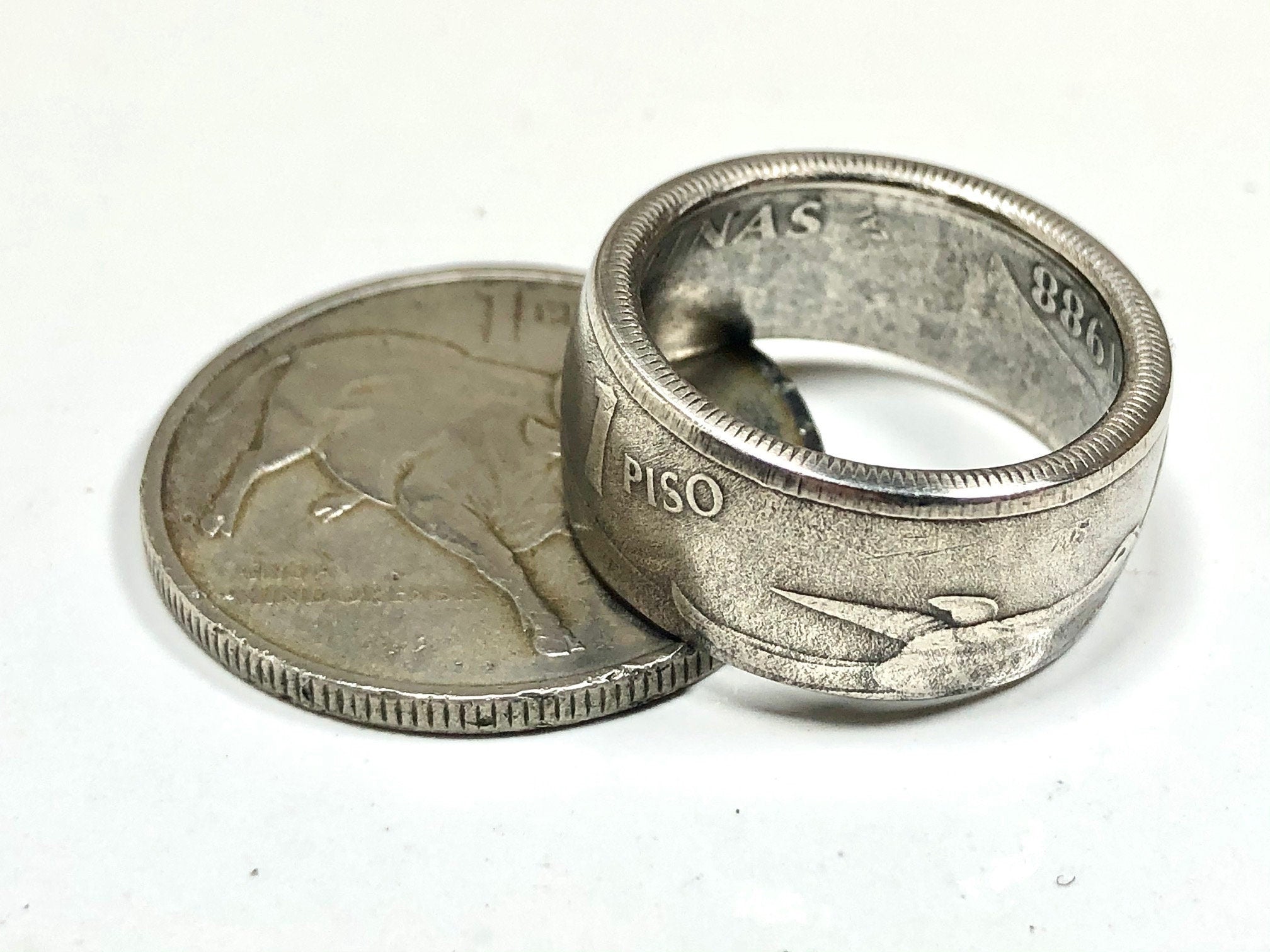 Philippines Piso Philippine Coin Ring Handmade Jewelry Gift For