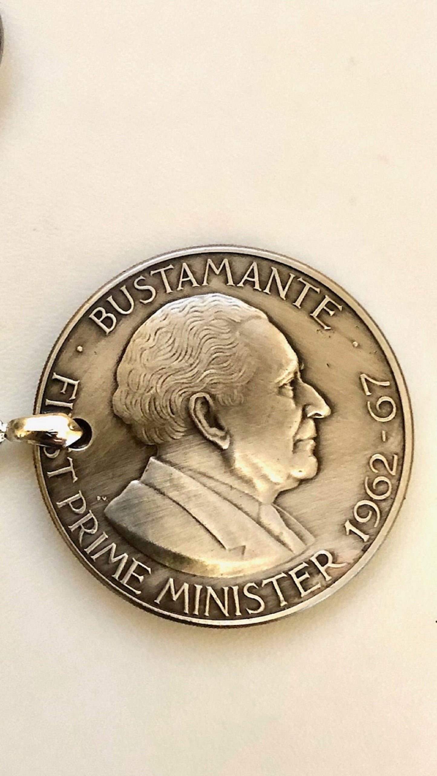 Jamaica Coin Keychain Jamaican Dollar Rare Find Vintage Antique Finished By Hand Personal & Limited Supply