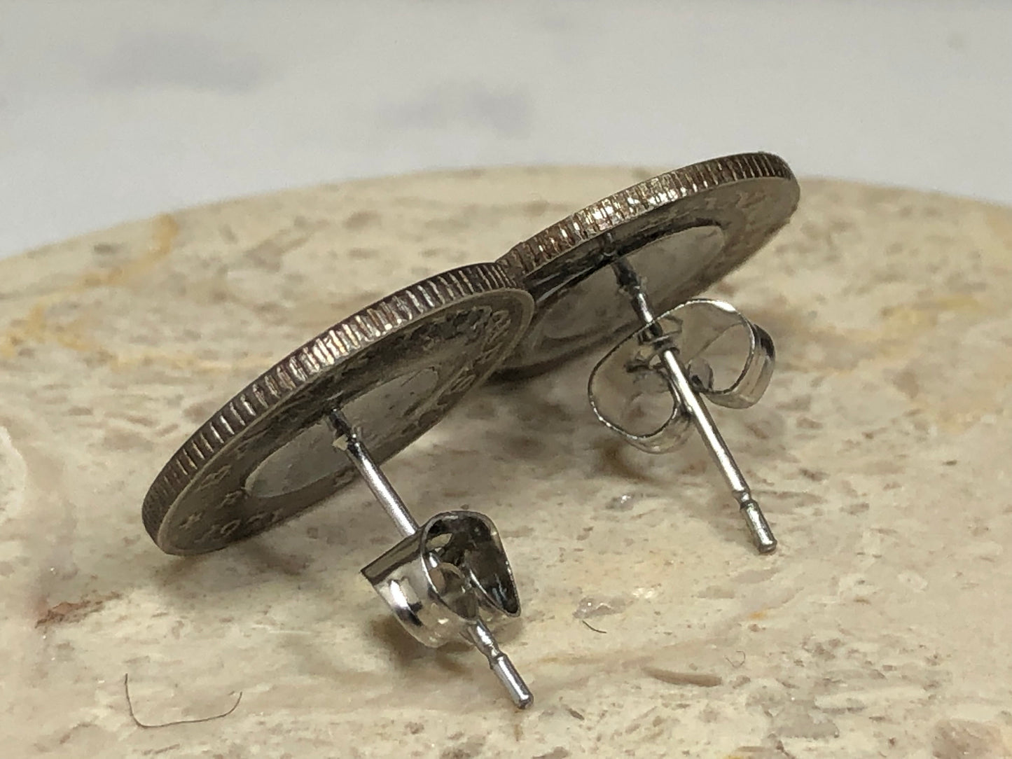 Indonesia 10 rupiah Coin Stud Earrings Set Indonesian Vintage Handmade Jewelry Gift Friend Charm For Him Her World Coin Collector