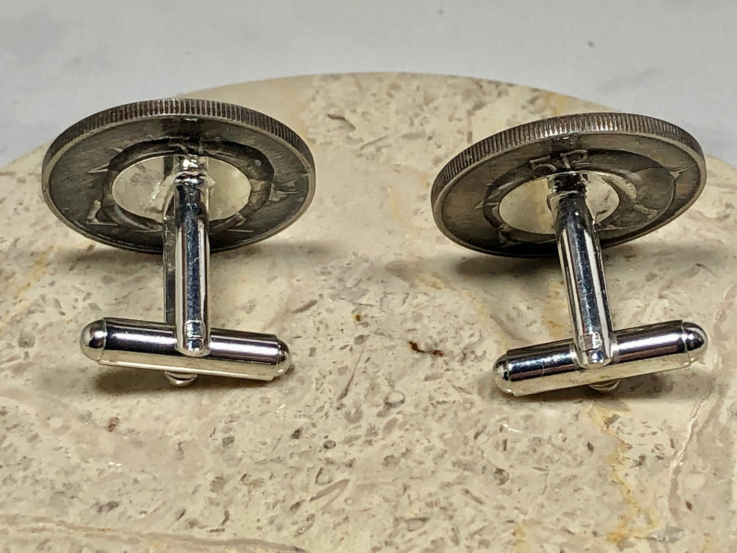 Ireland Coin Cuff Links Irish 5 Pence Celtic Harp Personal Vintage Handmade Jewelry Gift Friend Charm For Him Her World Coin Collector