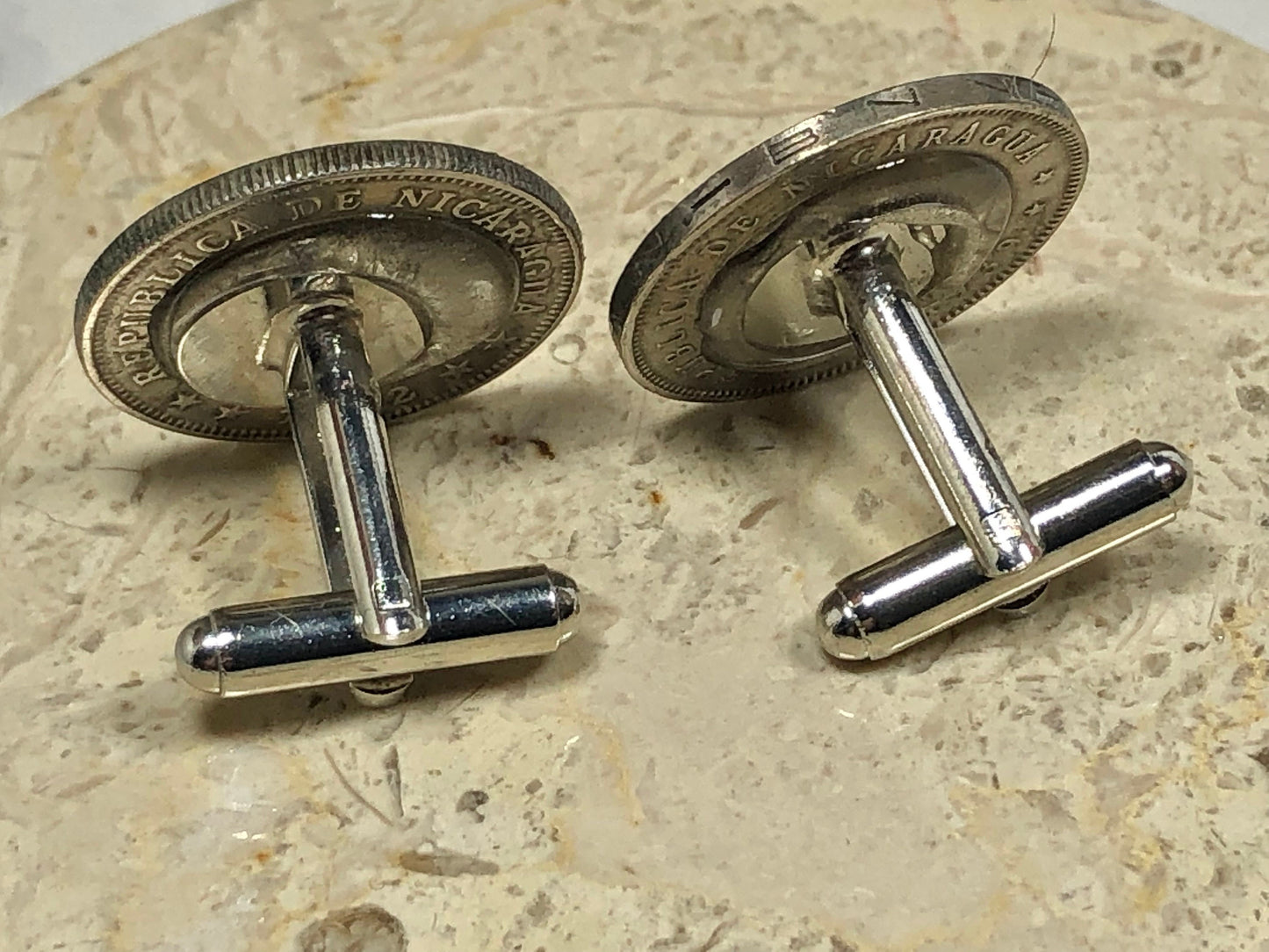 Nicaragua Coin Cuff Links Nicaraguan Centavos Custom Personal Vintage Handmade Jewelry Gift Friend Charm For Him Her World Coin Collector