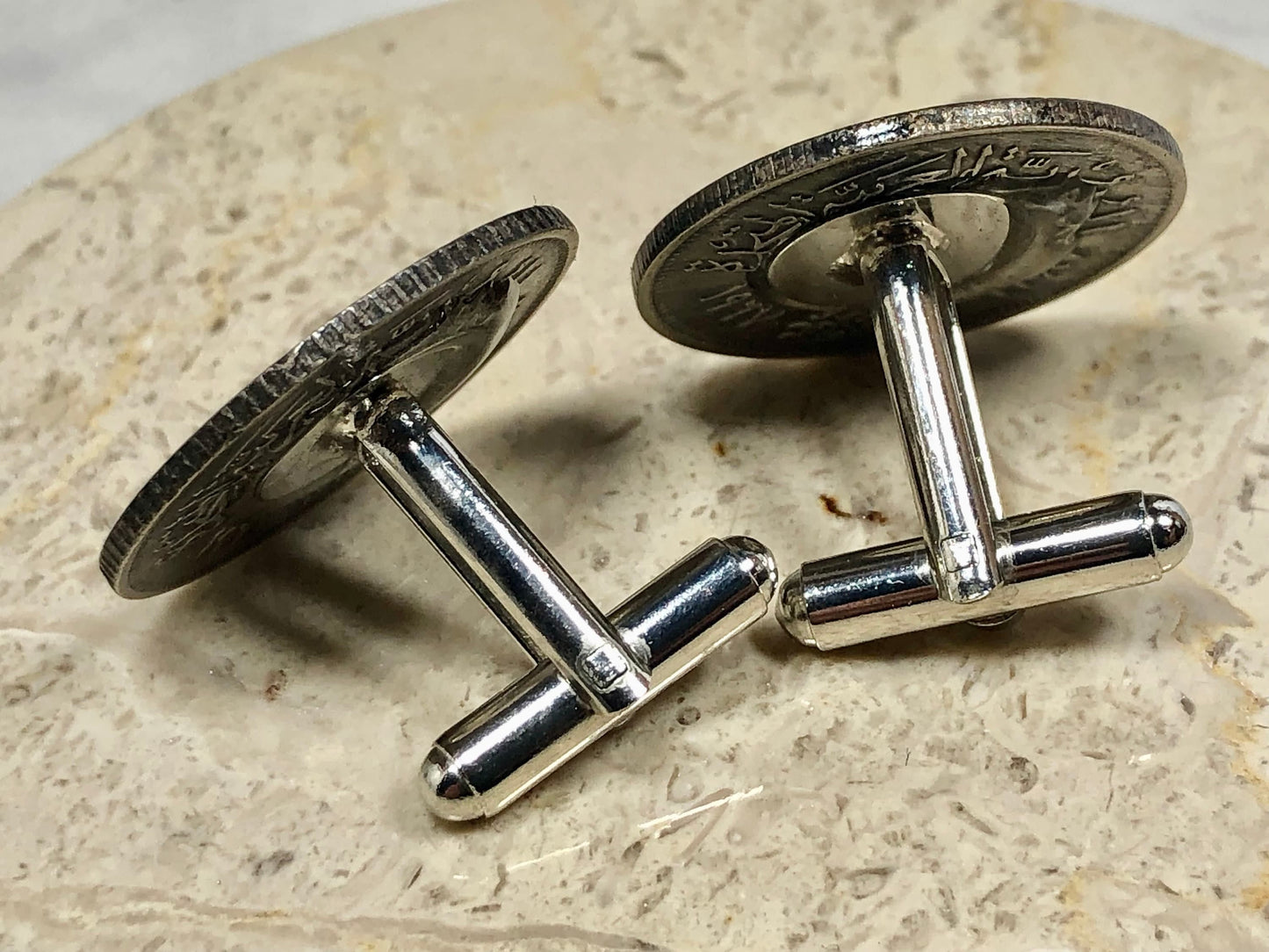 Egypt Coin Cuff Links Egyptian Custom Made Rare coins - Vintage Coin Enthusiast - One-of-a-Kind - Suit and Tie Accessory