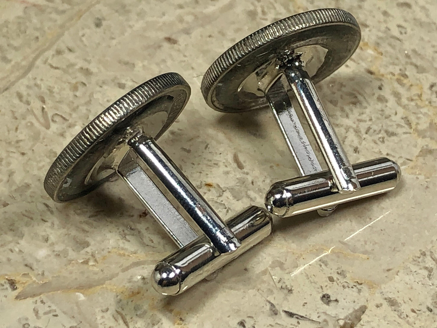 French Coin Cuff Links France 1/2 Franc Personal Old Vintage Handmade Jewelry Gift Friend Charm For Him Her World Coin Collector