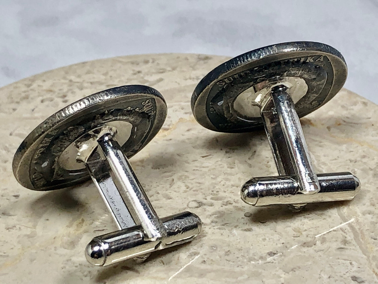 South Africa Coin Cuff Links Africa 2 Rand Personal Cufflinks Handmade Jewelry Gift Friend Charm For Him Her World Coin Collector