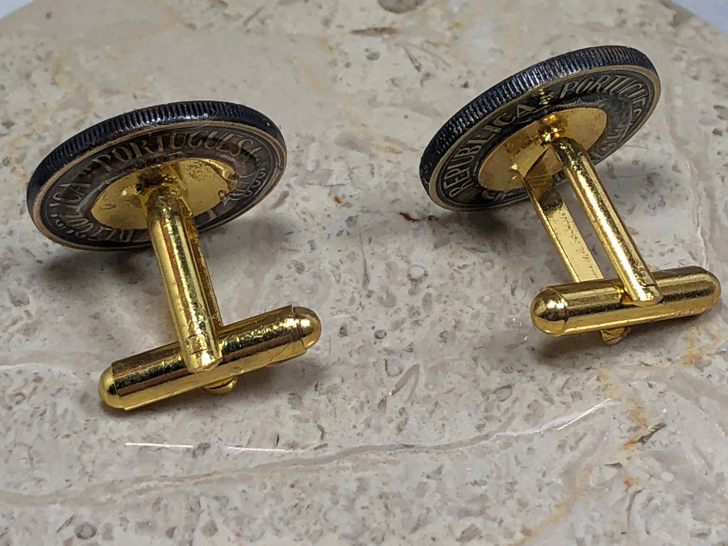 Portugal Coin Cuff Links Portuguese 5 Escudos Cufflinks Handmade Custom Gift For Friend Coin Charm Gift For Him, Coin Collector, World Coins