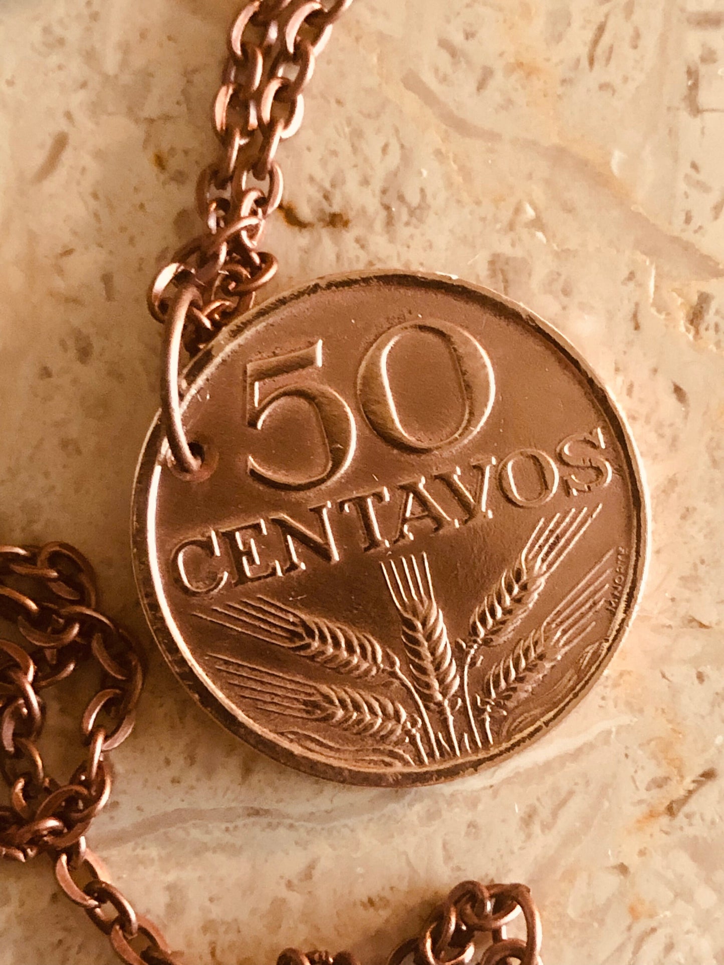 Portugal Coin Necklace Portuguese 50 Centavos Pendant Custom Personal Handmade Jewelry Gift Friend Charm For Him Her World Coin Collector