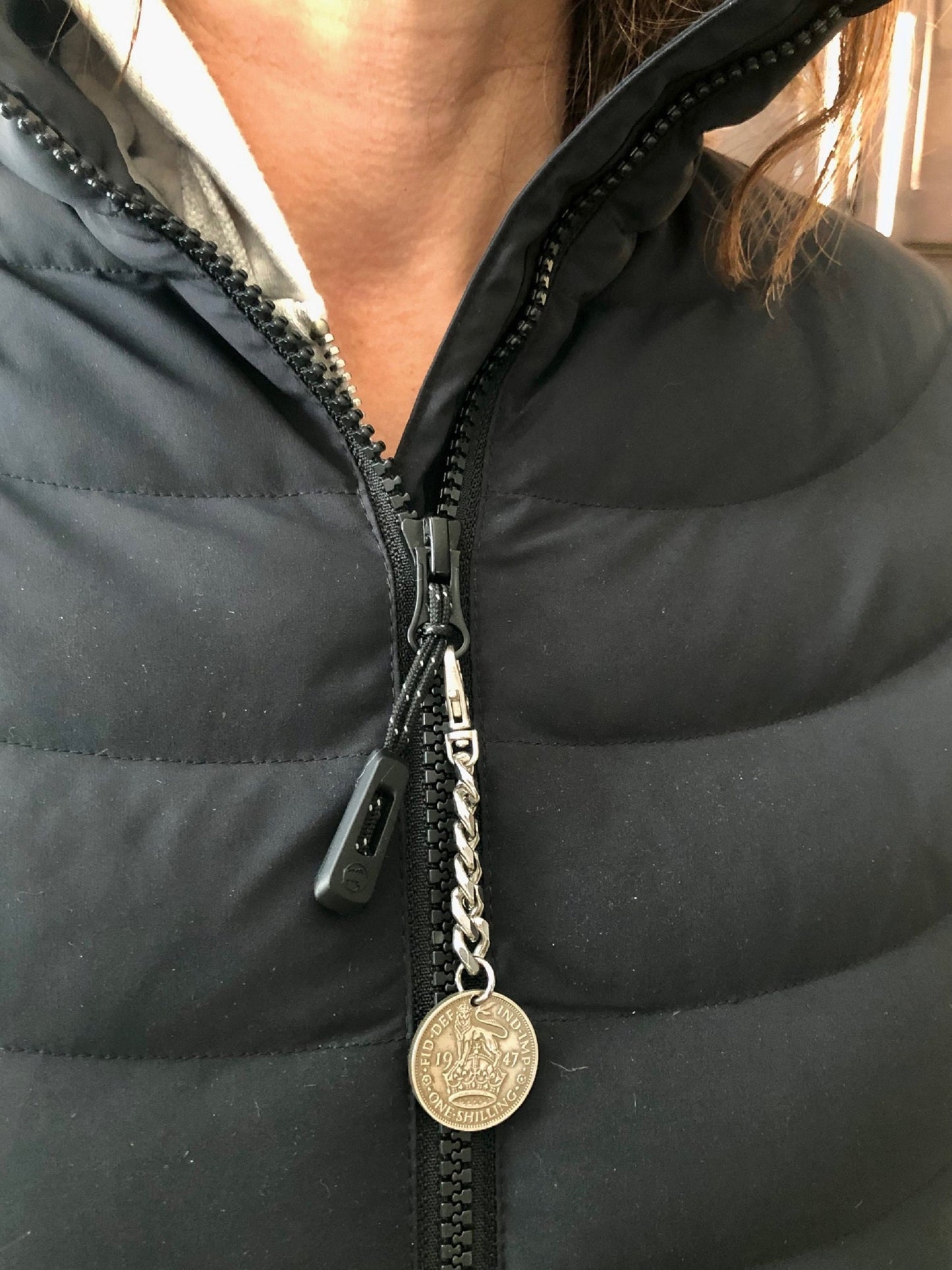 United Kingdom Coin Zipper Pull, England, Scotland, Coin Enthusiast, Jacket, Back Pack, Luggage, Tent, Sleeping Bag, Purse, Clutch