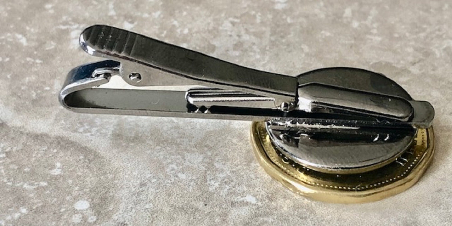 Canada Coin Tie Clip Canadian Lucky Loonie Custom Made Charm Gift For Friend Coin Charm Gift For Him Coin Collector, World Coins Suite & Tie
