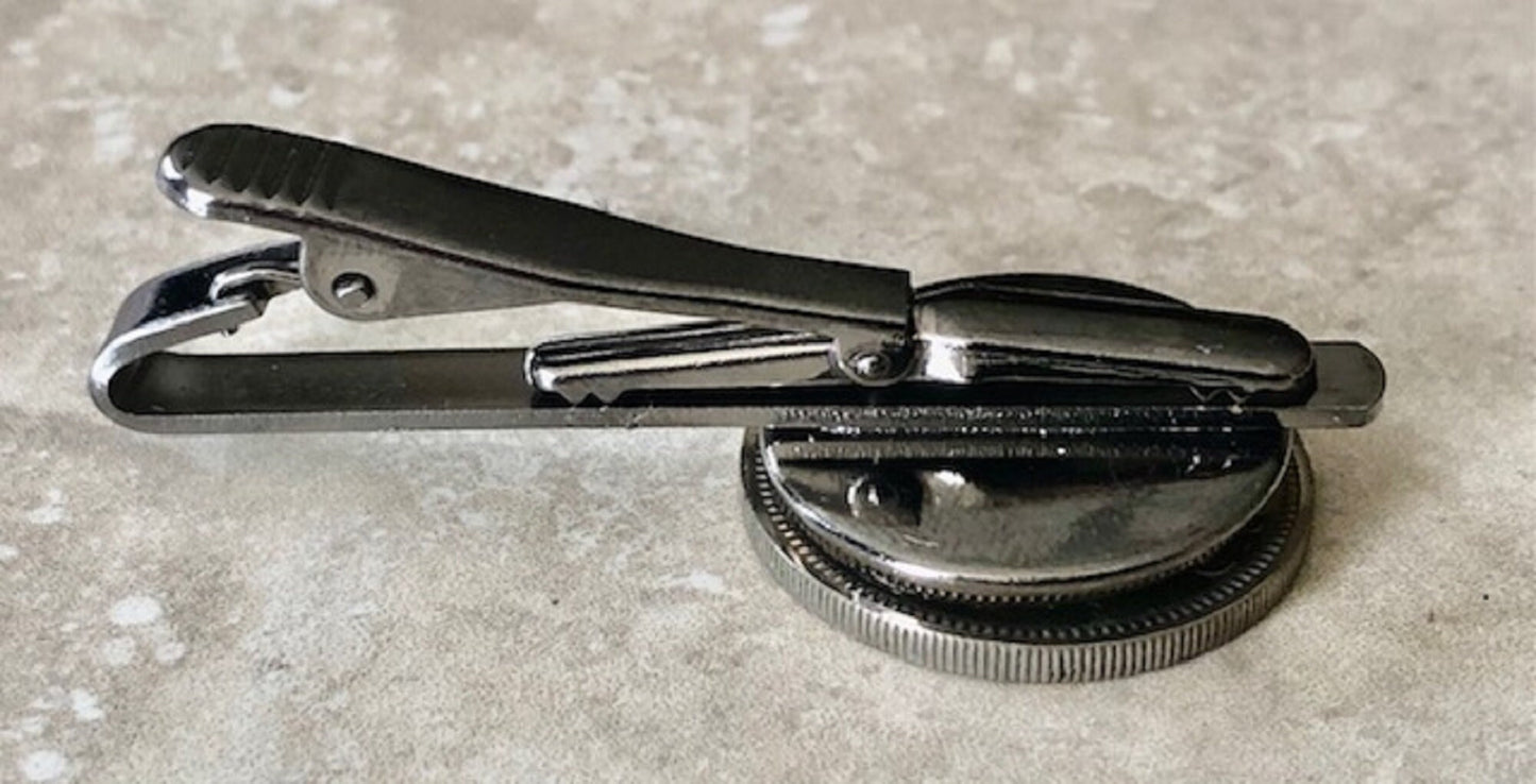 Eastern Caribbean Coin Tie Clip Custom Made Charm Gift For Friend Coin Charm Gift For Him, Coin Collector, World Coins, Suite and Tie