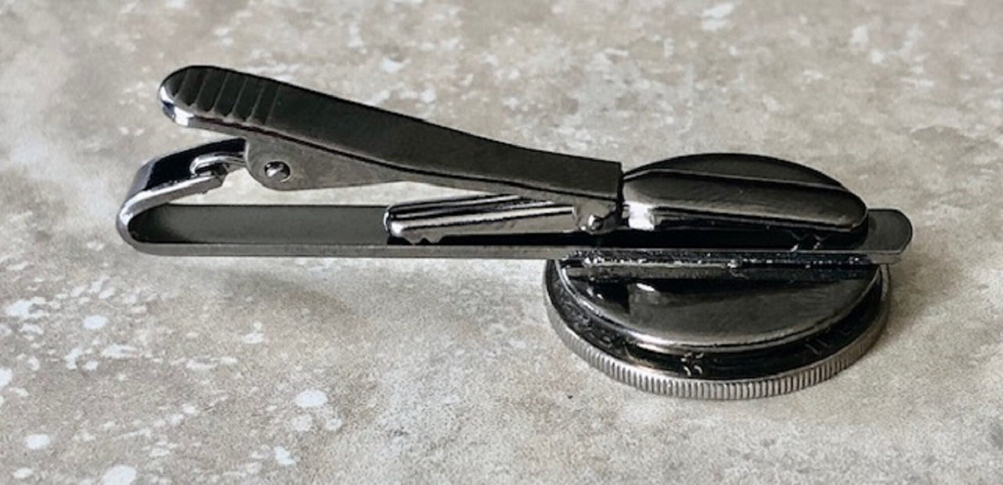 New Zealand Coin Tie Clip 10 Shilling Custom Made Charm Gift For Friend Coin Charm Gift For Him, Coin Collector, World Coins, Suit and Tie