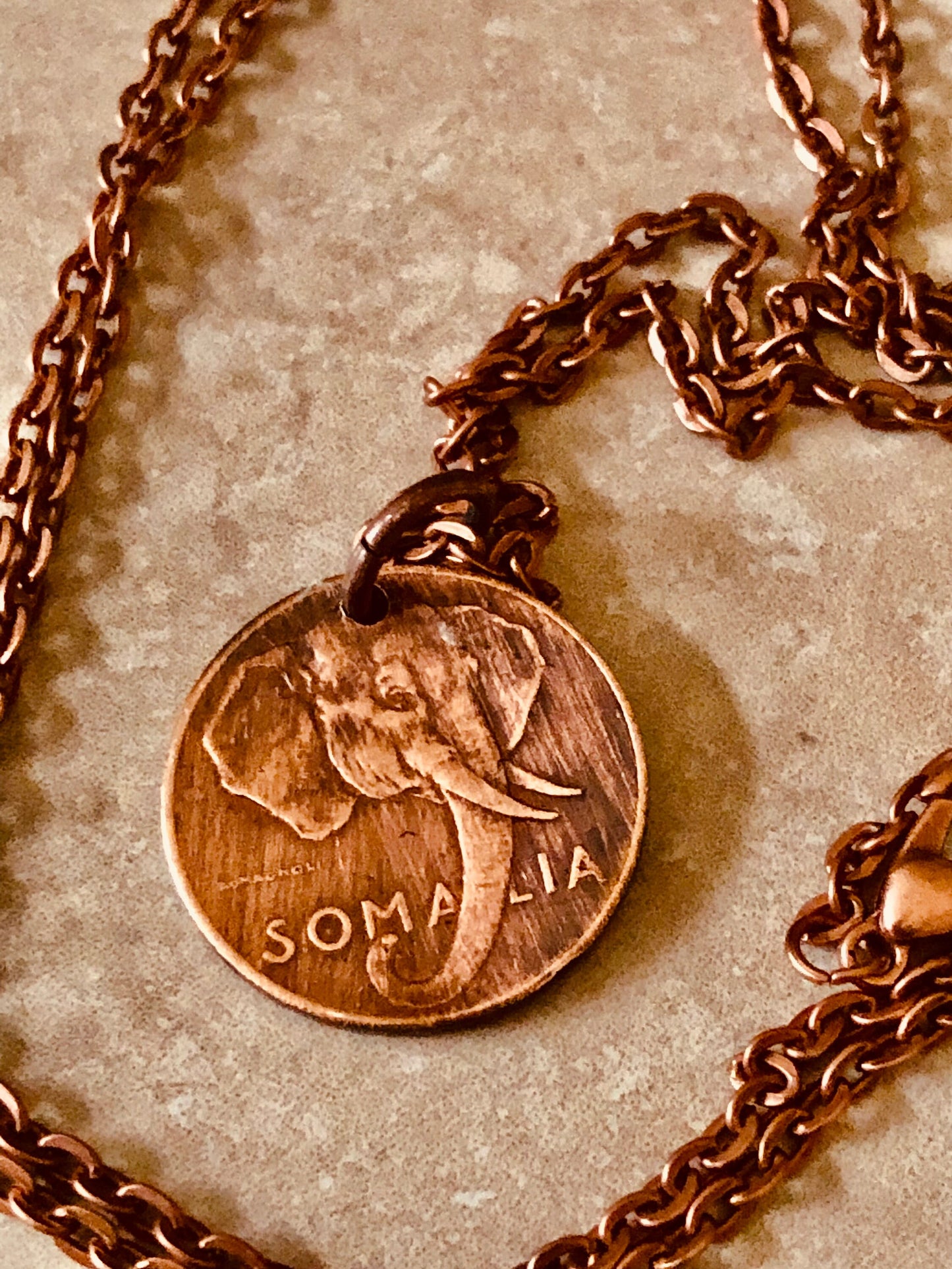 Somalia Coin Necklace Somalia 1 Centesimo Pendant Personal Old Vintage Handmade Jewelry Gift Friend Charm For Him Her World Coin Collector