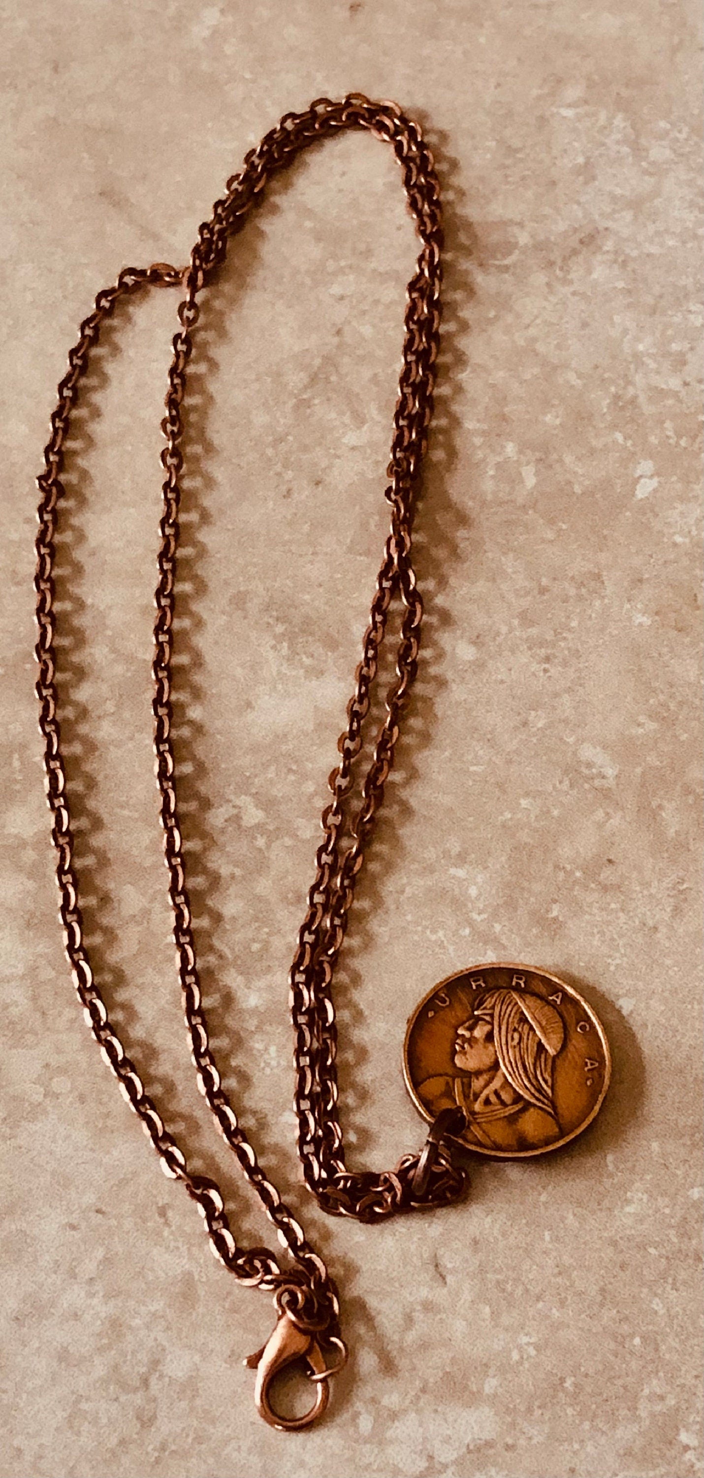 Panama Coin Pendant One Centesimo Panamanian Necklace Custom Charm Gift For Friend Coin Charm Gift For Him, Her, Coin Collector, World Coins