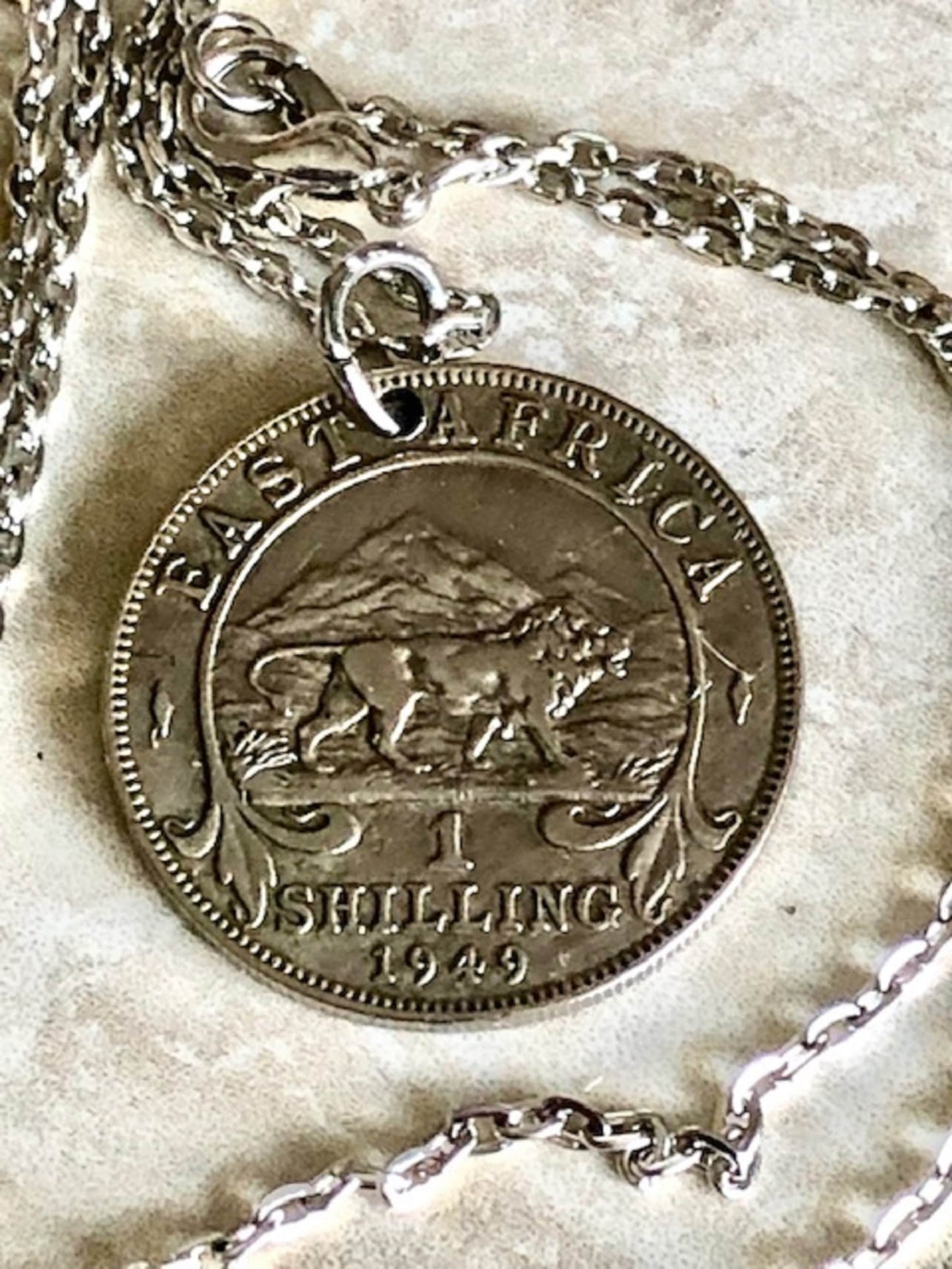 East Africa Coin Necklace 1 Shilling African Personal Necklace Handmade Jewelry Gift Friend Charm For Him Her World Coin Collector