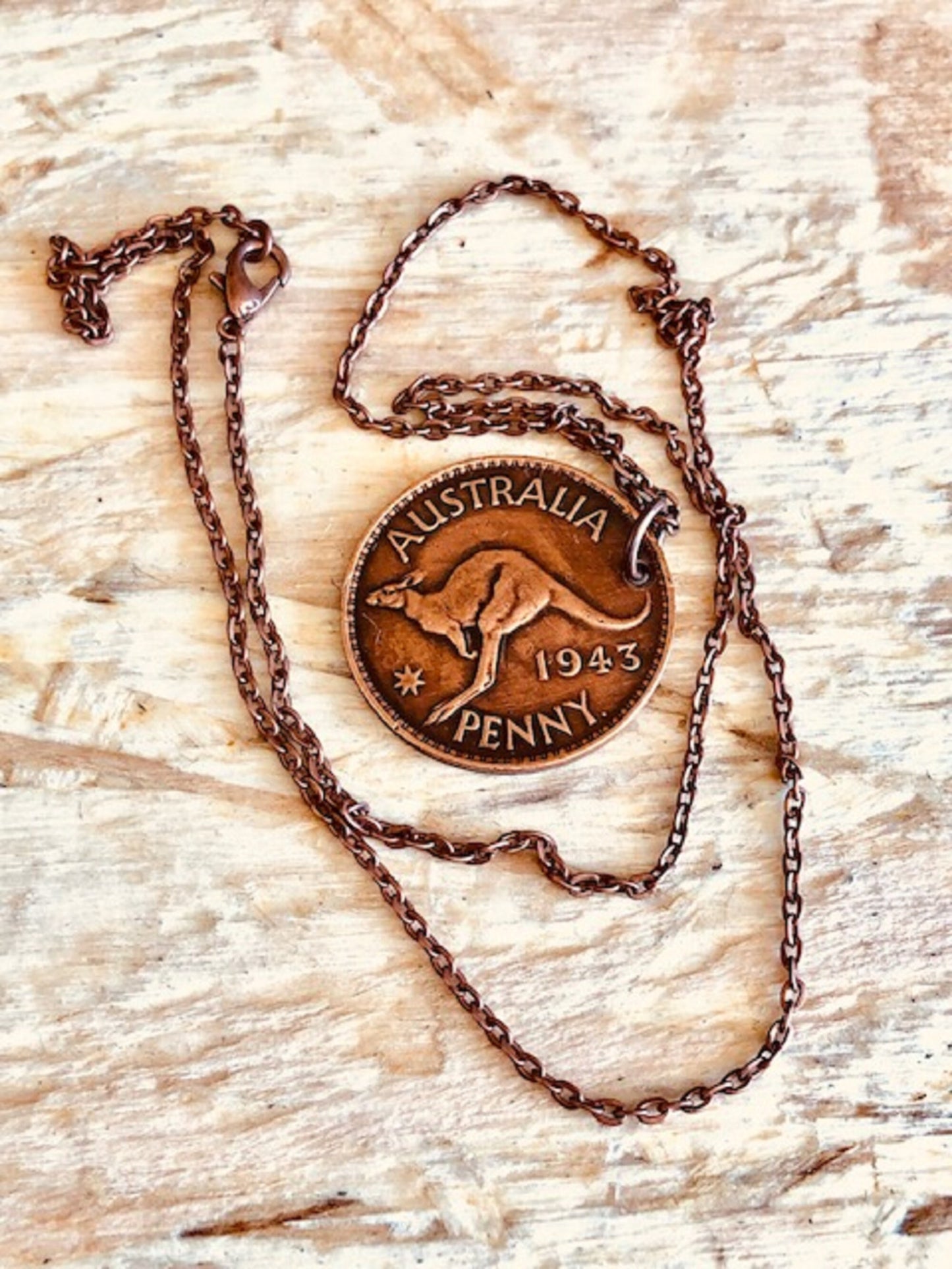 Australia Necklace Coin Australian Large Penny Personal Necklace Vintage Handmade Jewelry Gift Friend Charm For Him Her World Coin Collector