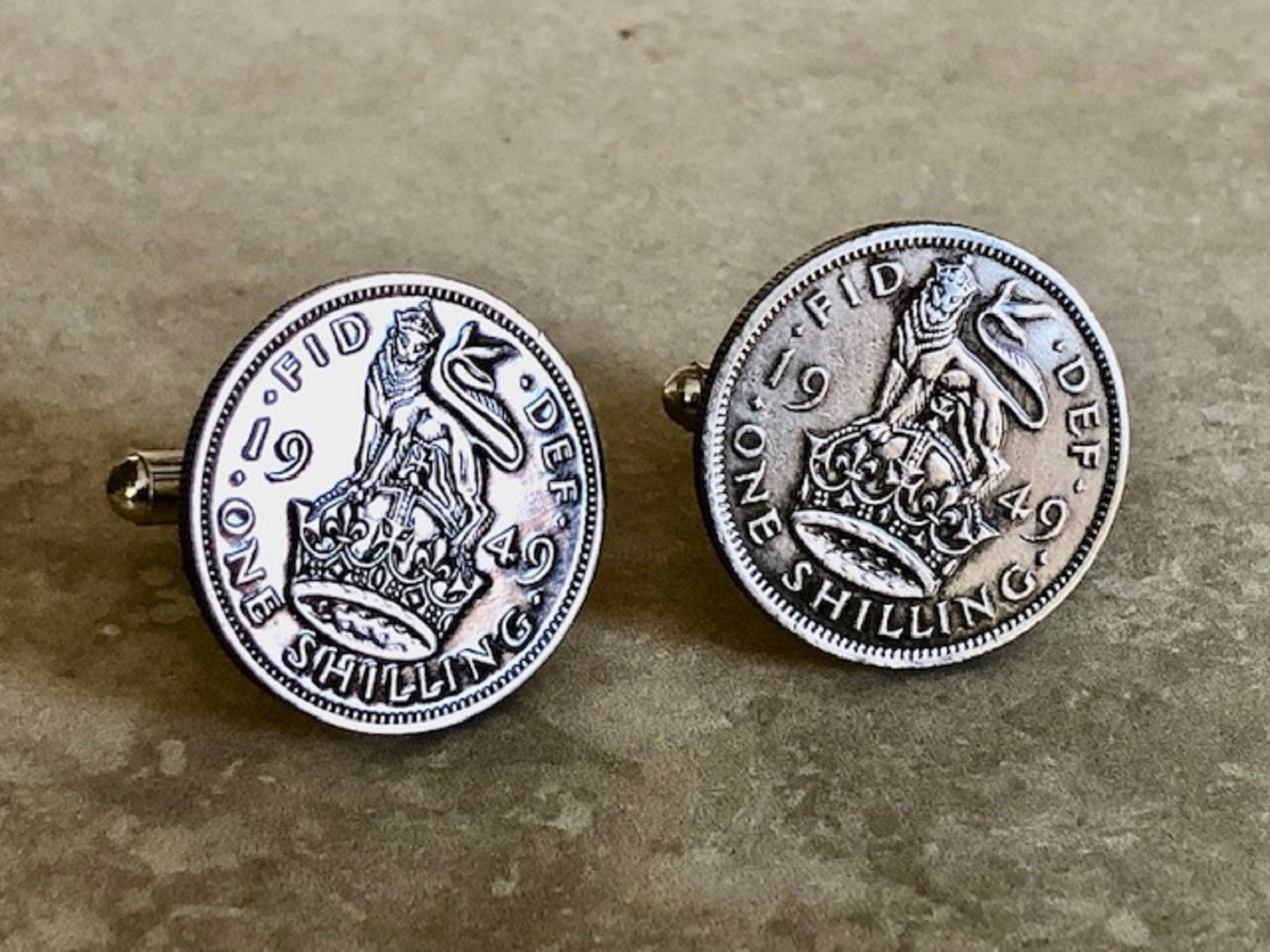 British Coin Cuff Links England Jewelry Britain One Shilling Jewelry Handmade Custom Gift For Friend Gift For Him Coin Collector World Coin