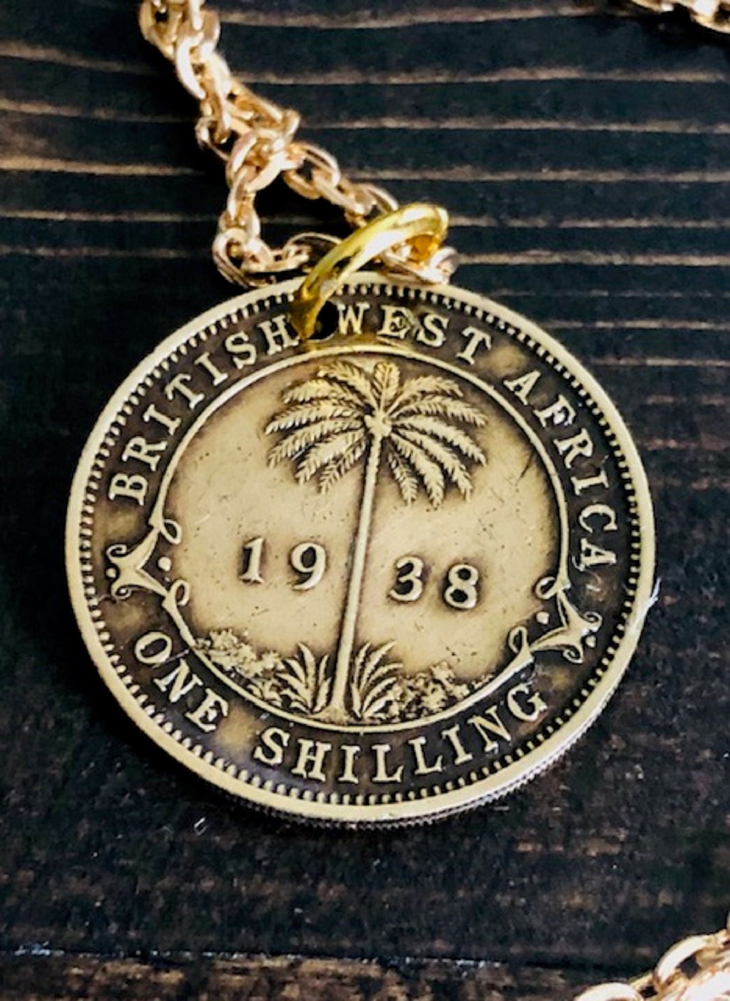 West Africa Coin Necklace Personal Necklace Old Vintage Handmade Jewelry Gift Friend Charm For Him Her World Coin Collector
