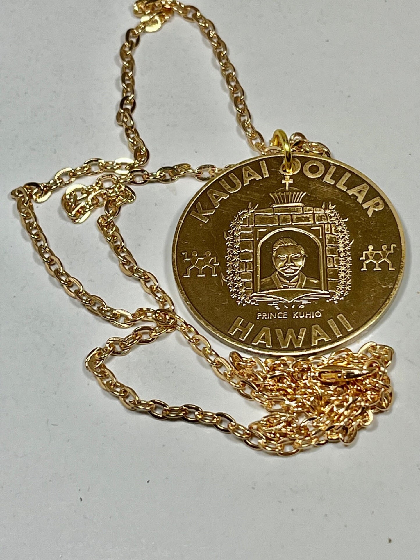 Kauai 1973 Aloha Dollar - Hawaii Souvenir Coin Necklace Coin Pendant Custom Made Vintage and Rare coins -Coin Enthusiast Fashion Accessory