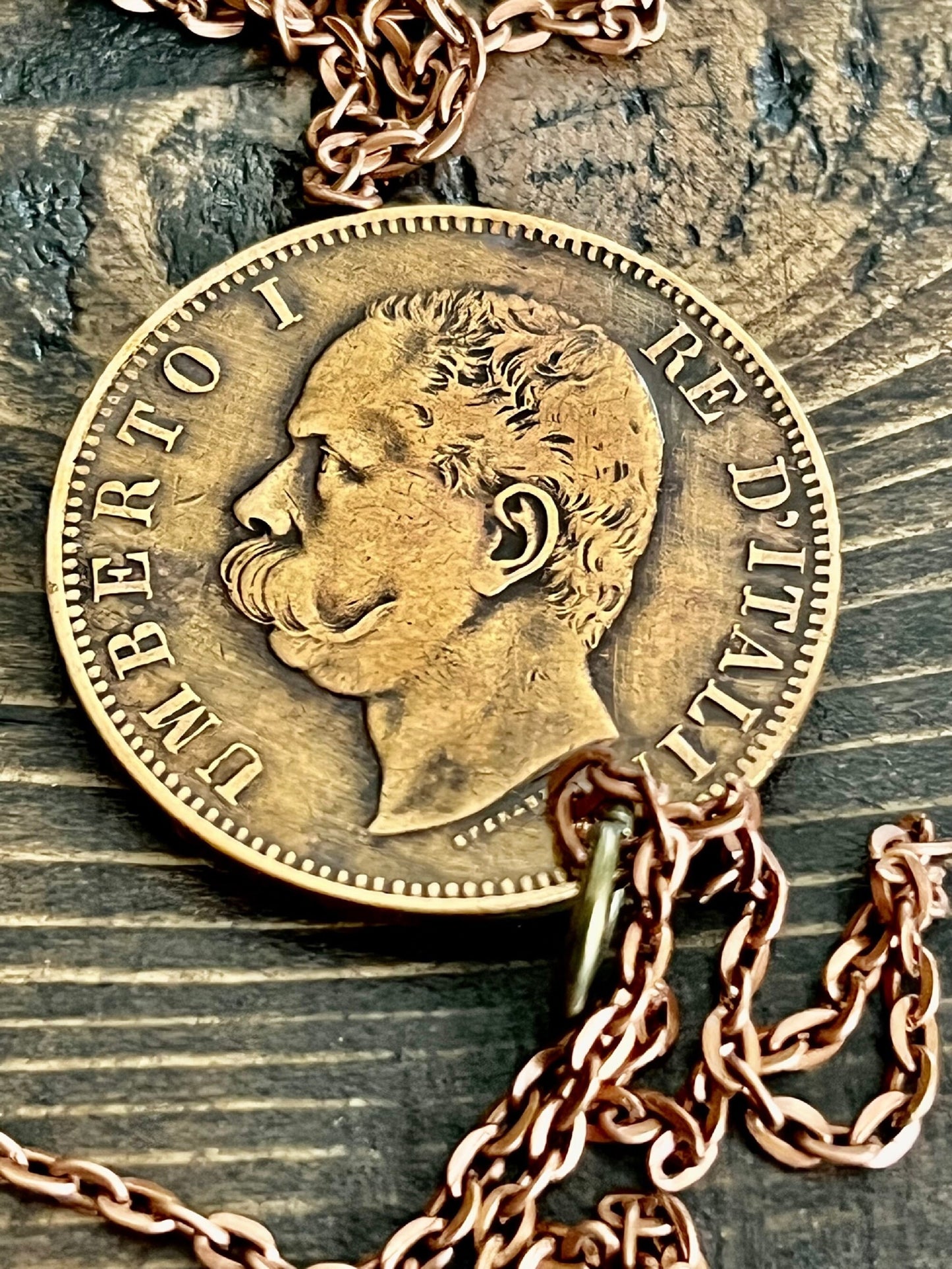 Italy Coin Pendant Italian 10 Centesimi Personal Necklace Old Vintage Handmade Jewelry Gift Friend Charm For Him Her World Coin Collector