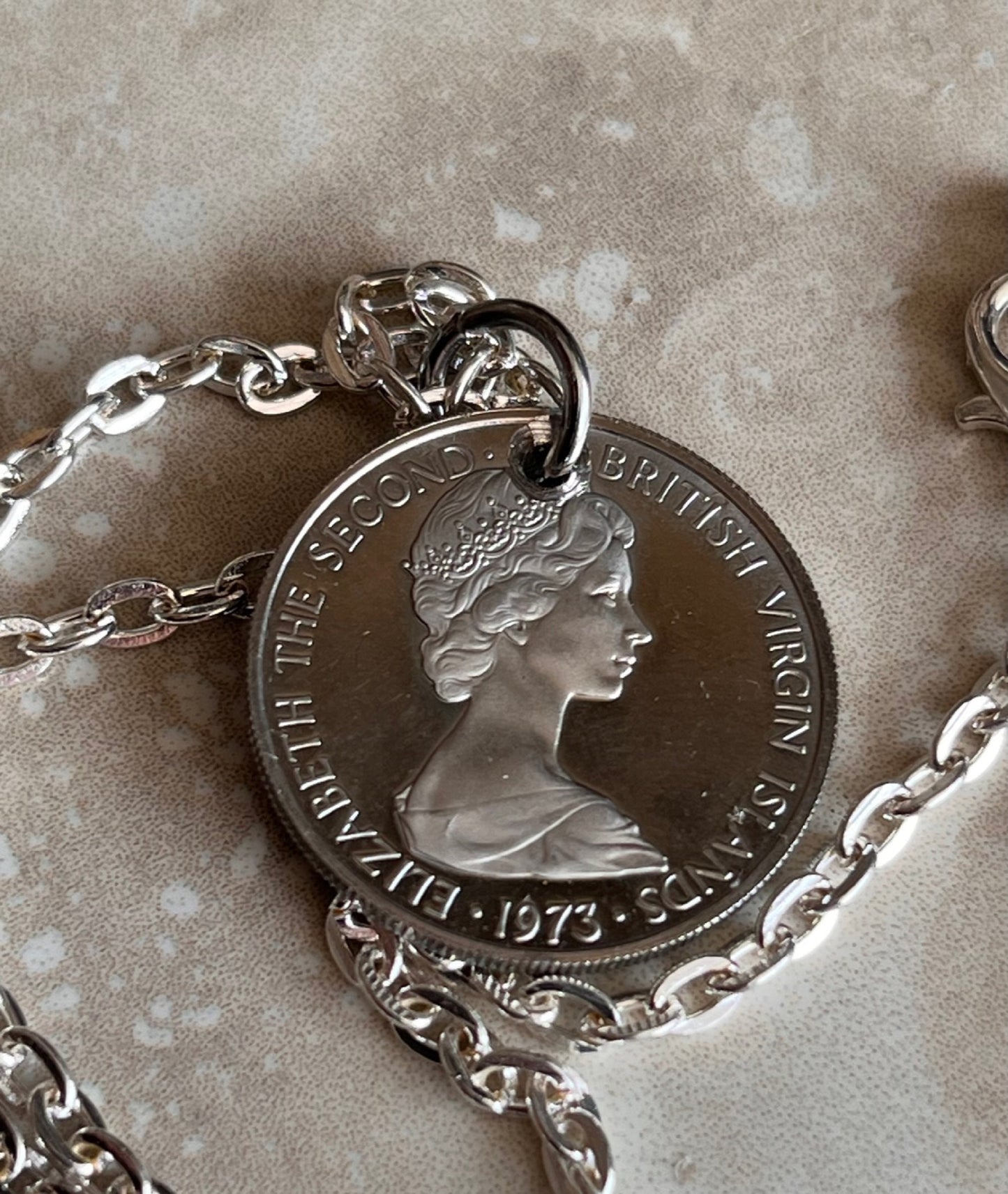 British Virgin Island 1973 Coin 10 Cents with Birds From Mint Set Custom Made Vintage and Rare coins - Coin Enthusiast - Fashion Accessory