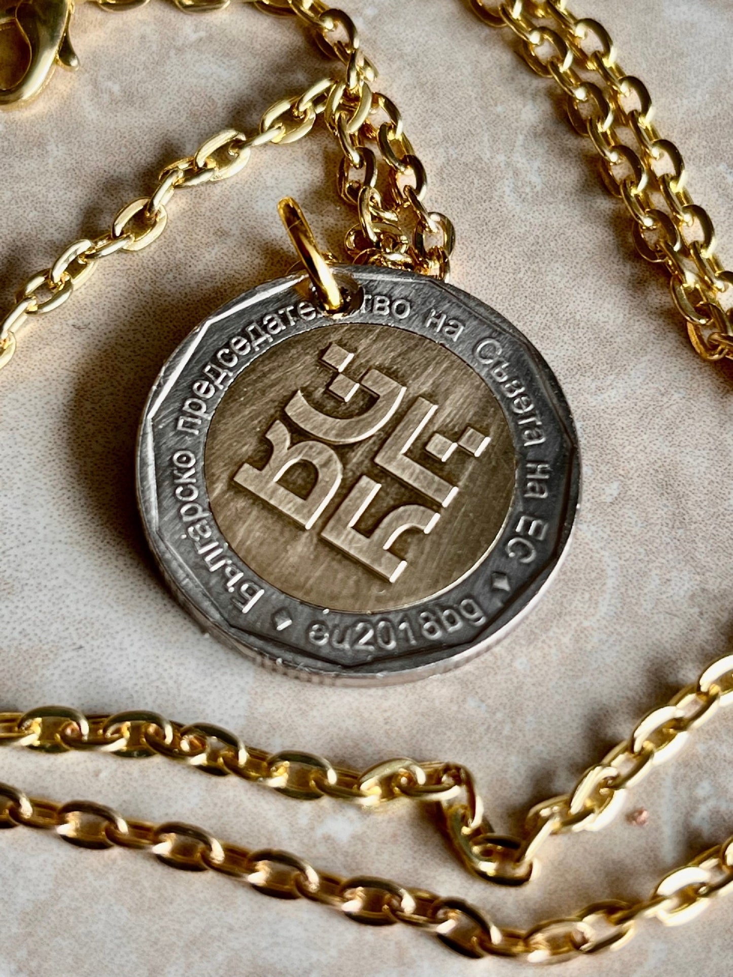 Bulgaria Coin Pendant 2 Leva Bulgarian Necklace Custom Made Rare Coins Coin Enthusiast Vintage Fashion Accessory Handmade