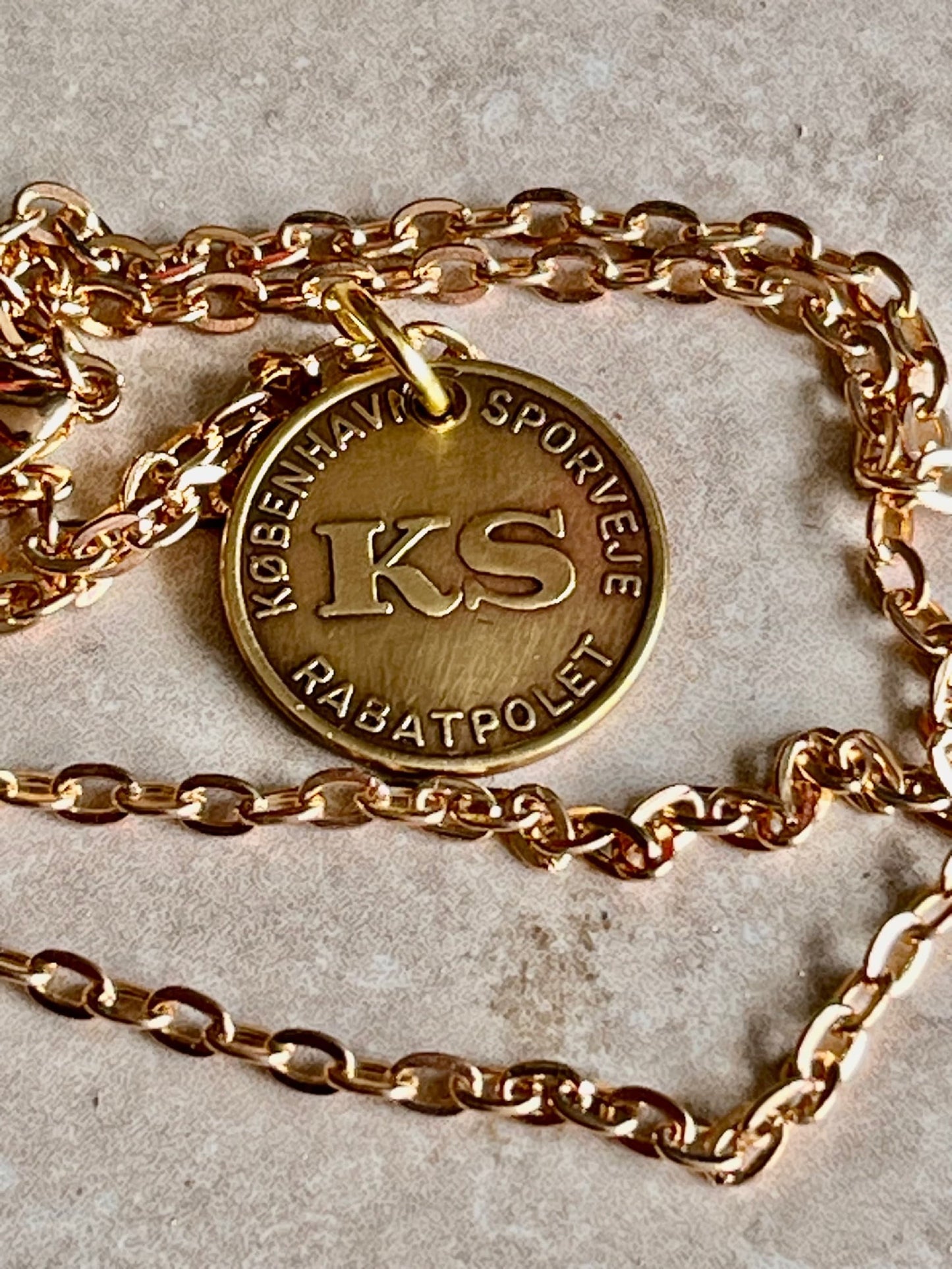 KS Kobenhavns Sporveje Rabatpolet Coin Pendant Denmark Copenhagen Handmade For Gift For Friend Coin Gift For Him Coin Collector, World Coins