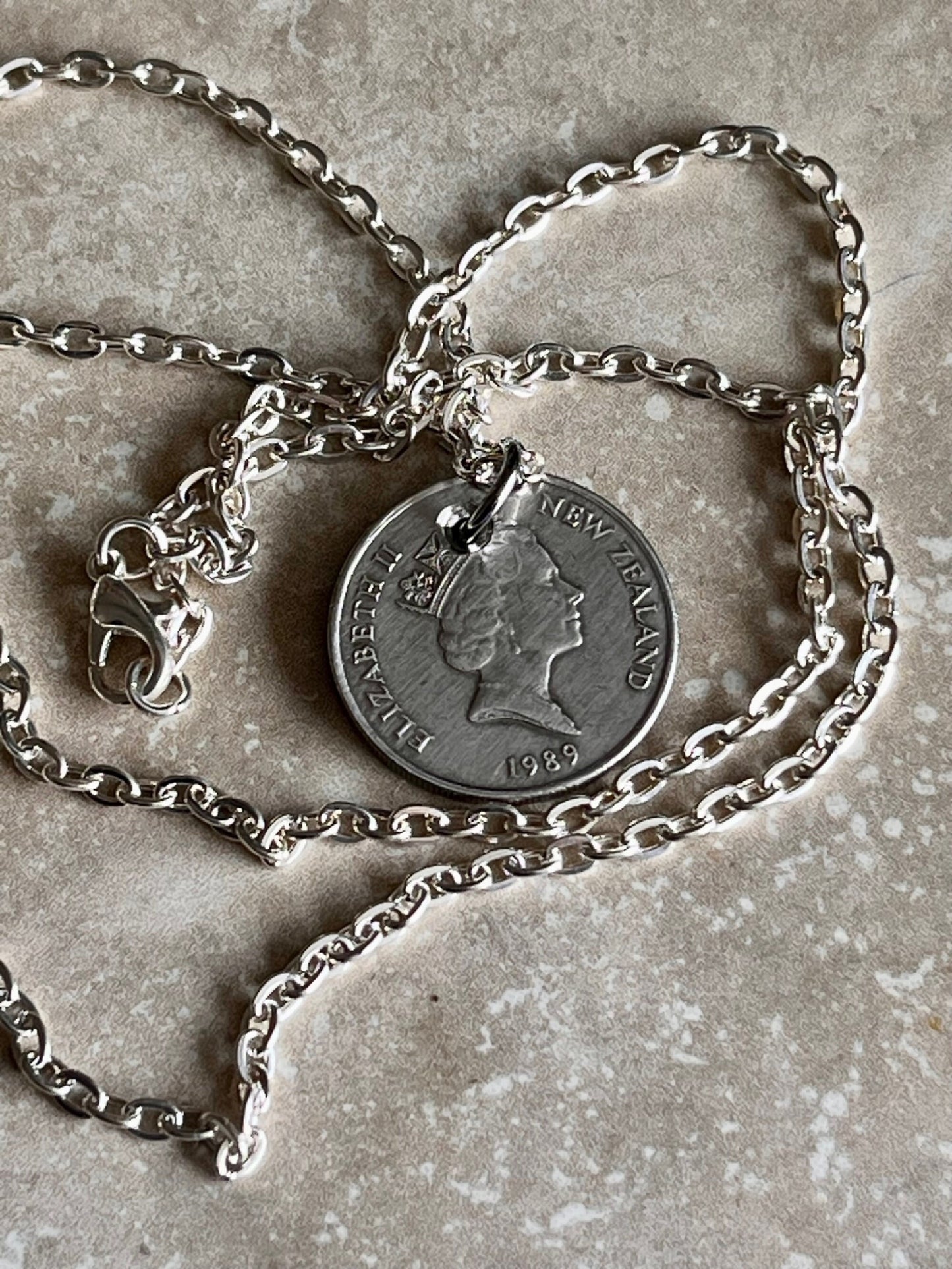 New Zealand 10 Cents Coin Necklace Māori Koruru Mask Pendant Personal Handmade Jewelry Gift Friend Charm For Him Her World Coin Collector