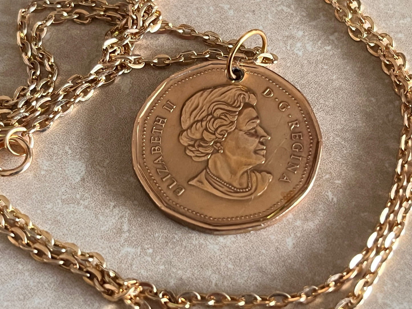 Canada Coin Necklace 2010 Navy Centennial Loon Dollar Loonie Personal Handmade Jewelry Gift Friend Charm For Him Her World Coin Collector