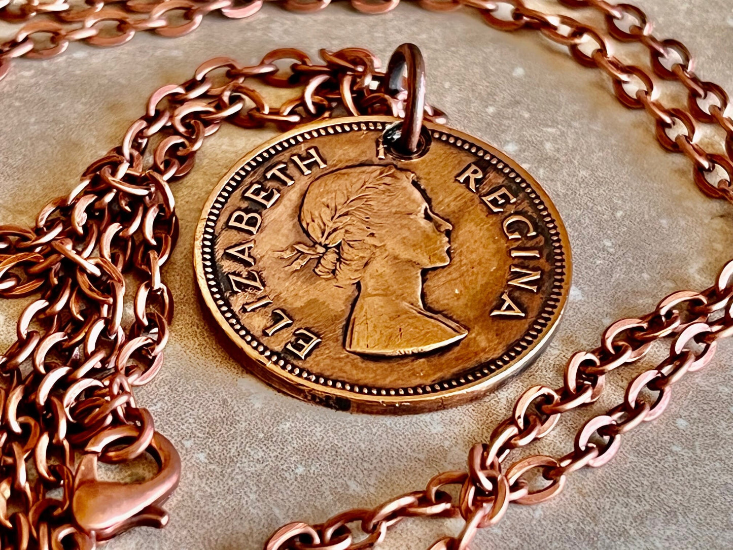 South Africa Coin Africka Pendant Personal Necklace Old Vintage Handmade Jewelry Gift Friend Charm For Him Her World Coin Collector