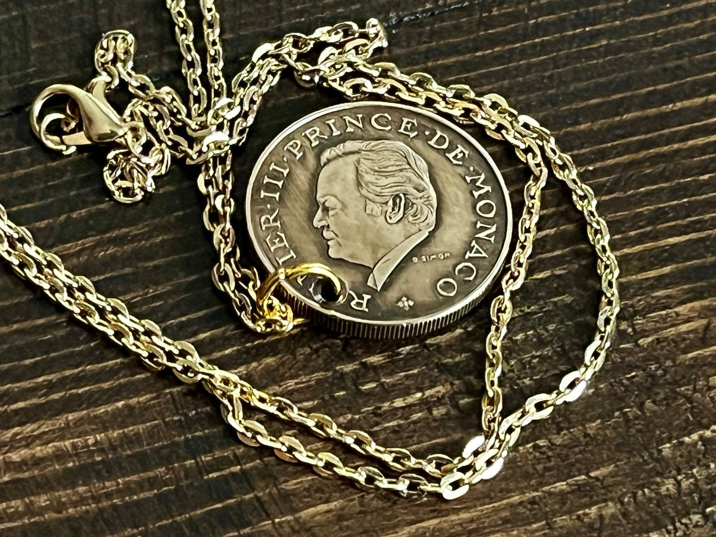 France 10 Francs Coin Pendant Personal Necklace Old Vintage Handmade Jewelry Gift Friend Charm For Him Her World Coin Collector