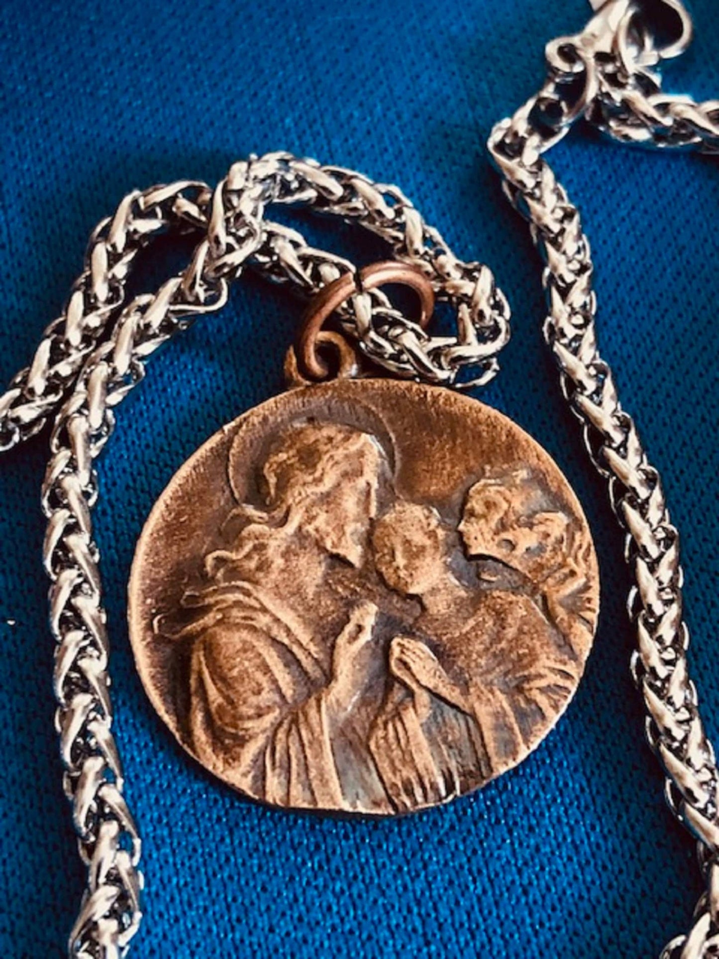 Communion Jesus and His Followers Faith Wax Seal Antique Bronze Pendant-Transformation, Jewelry from Antique Wax Seal Charm Fascinations 125