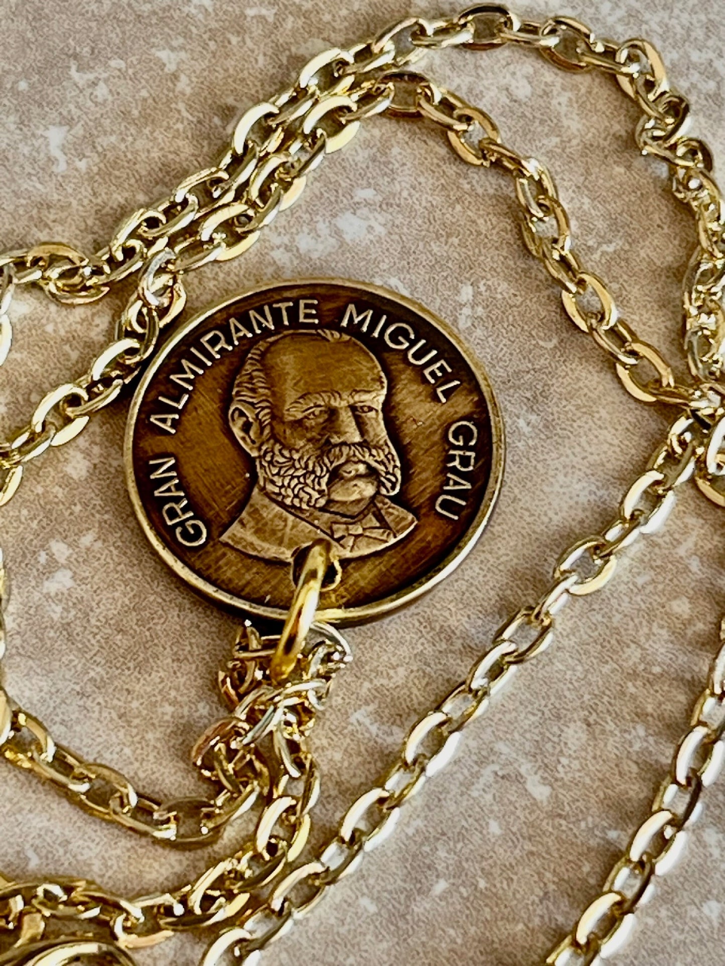 Peru Coin Pendant Peruvian 20 Centimos Personal Necklace Old Vintage Handmade Jewelry Gift Friend Charm For Him Her World Coin Collector