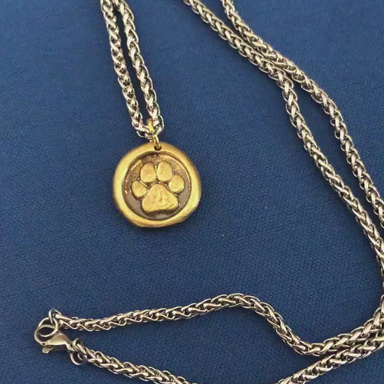 Brass St. Francis Pendant Necklace - Strength Protection-  Antique Wax Seal –Charm Fascination Brass Pendant 136