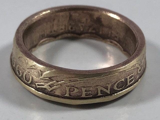 Britain Three Pence Ring England British Coin Ring Handmade Personal Jewelry Ring Gift For Friend Ring Gift For Him Her World Coin Collector