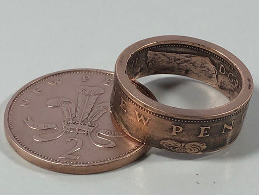 Britain Ring New Pence England British Coin Ring Handmade Personal Jewelry Ring Gift Friend Coin Ring Gift For Him Her World Coin Collector