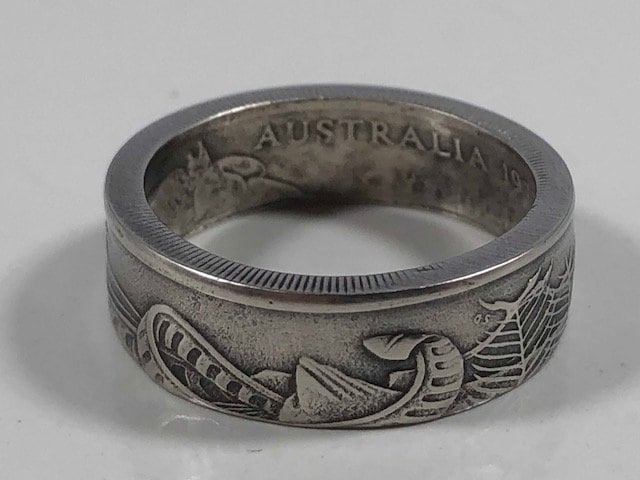 Australia Ring 10 Cents Australian Coin Ring Handmade Personal Jewelry Ring Gift For Friend Coin Ring Gift For Him Her World Coin Collector