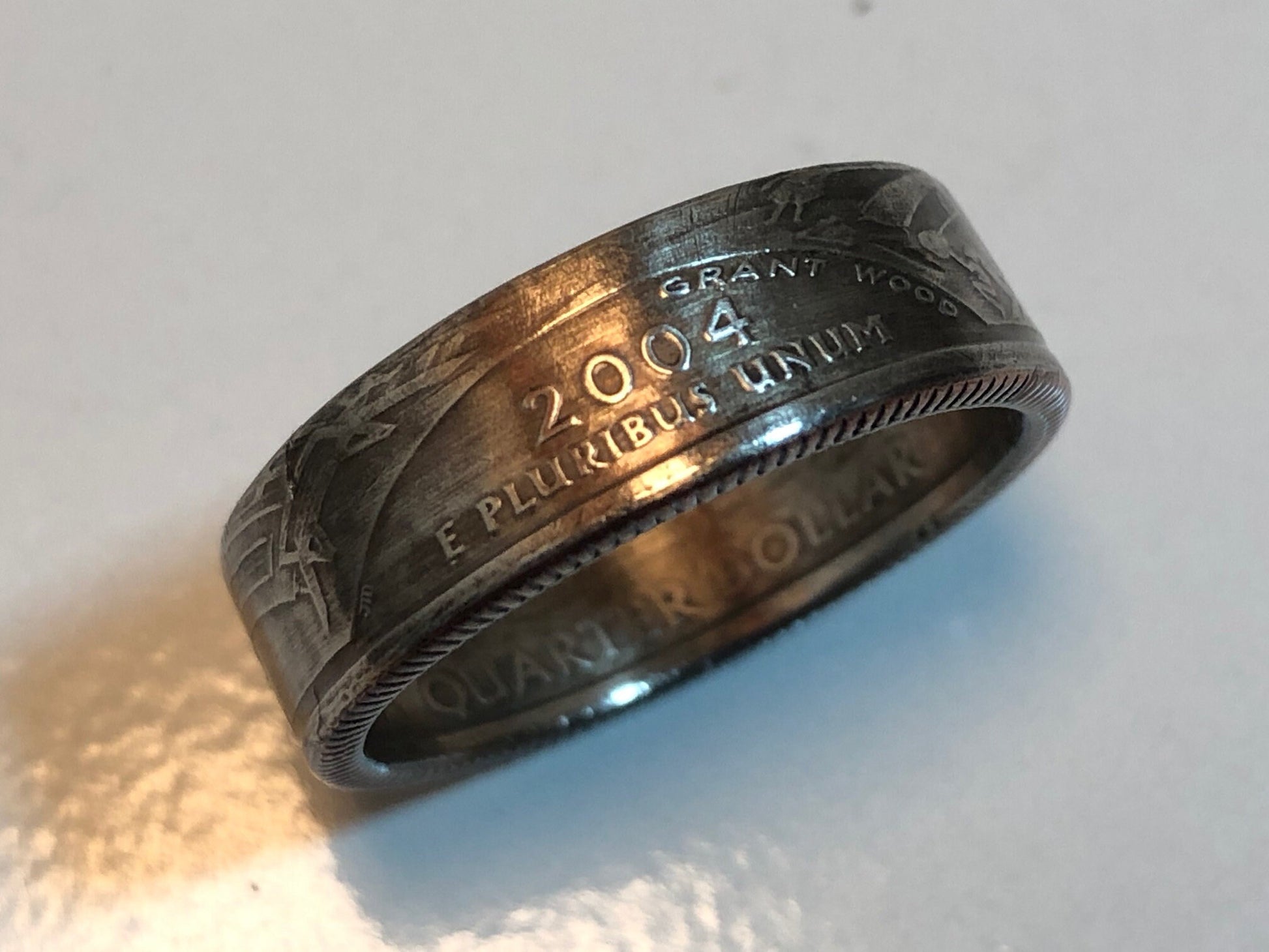 Iowa Ring State Quarter Coin Ring Hand Made