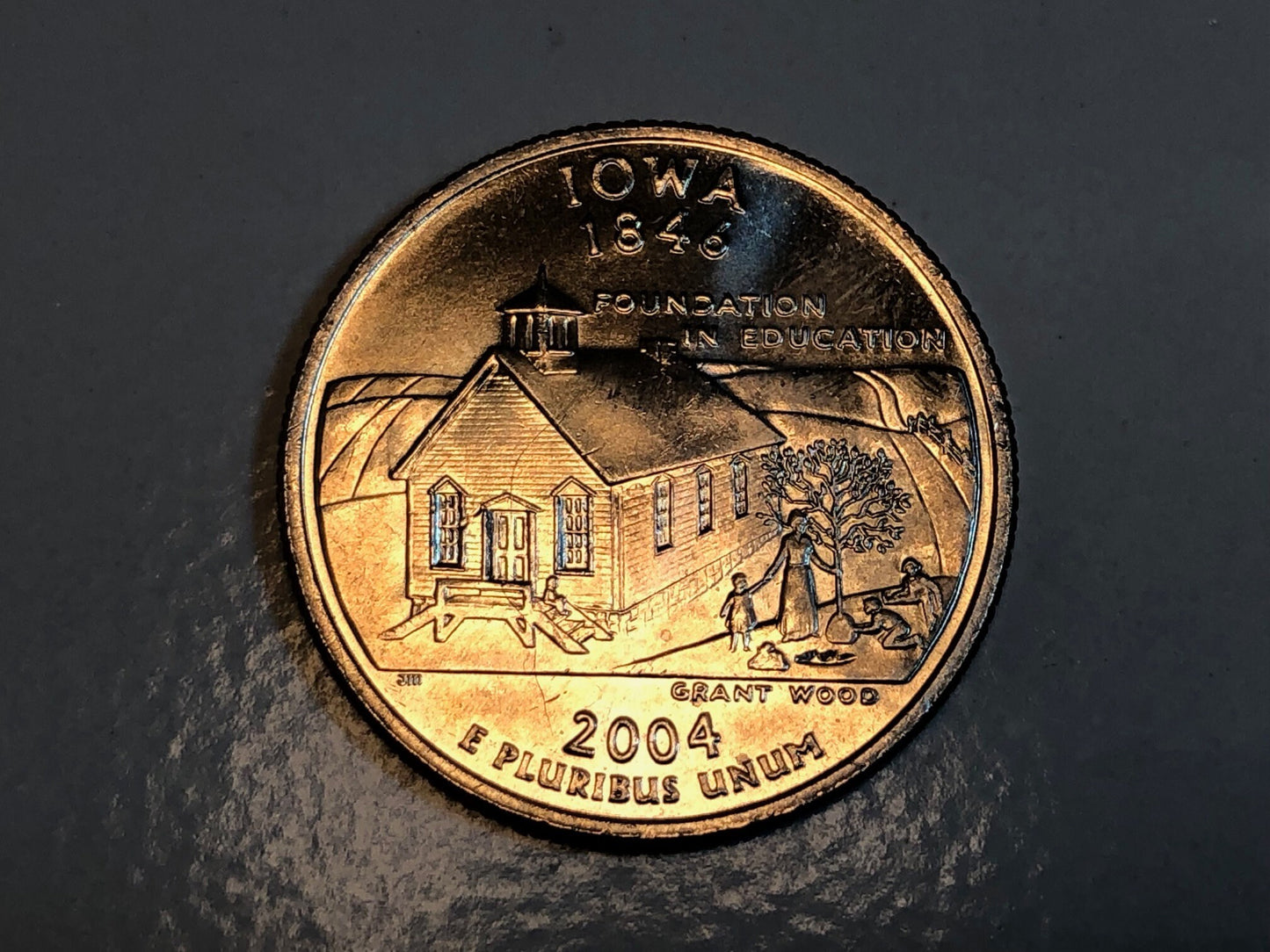 Iowa Ring State Quarter Coin Ring Hand Made