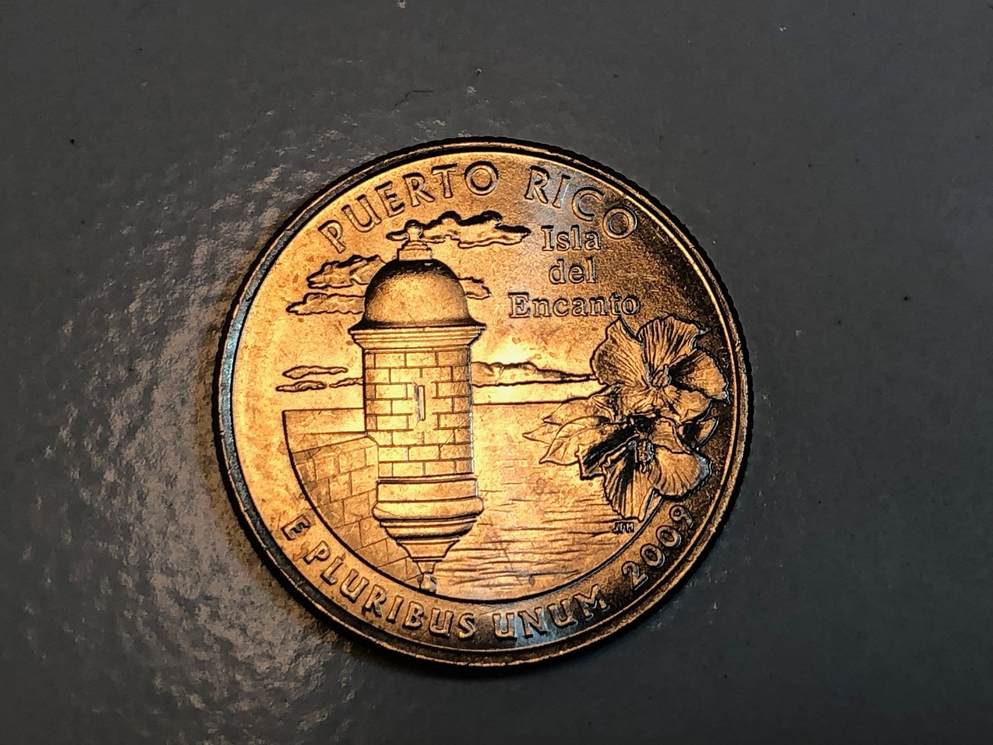 Puerto Rico Ring State Quarter Coin Ring Hand Made