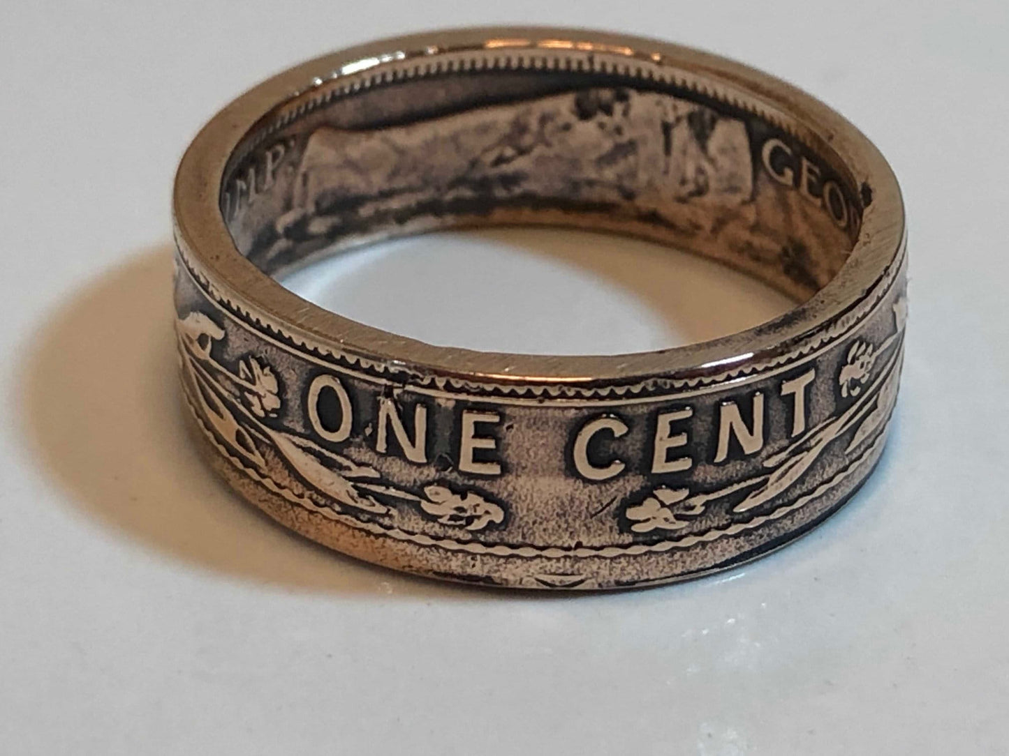 Canada NFLD Coin Ring Newfoundland Penny Canadian Ring Handmade Custom Ring Gift For Friend Coin Ring Gift For Him Her World Coin Collector