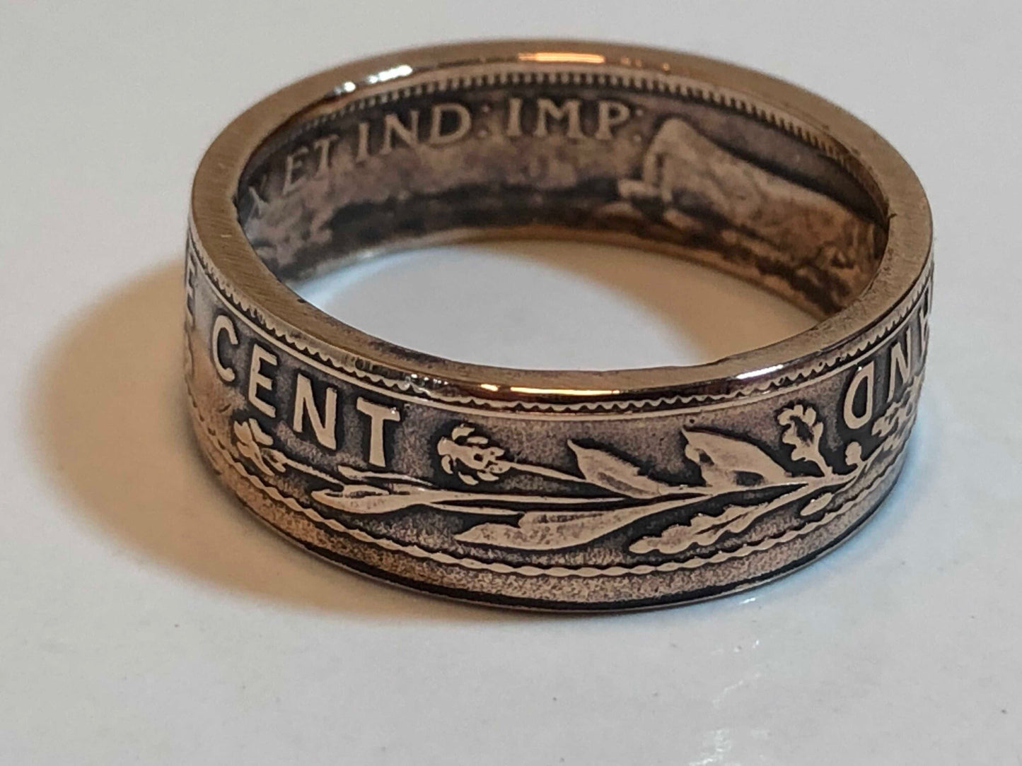 Canada NFLD Coin Ring Newfoundland Penny Canadian Ring Handmade Custom Ring Gift For Friend Coin Ring Gift For Him Her World Coin Collector