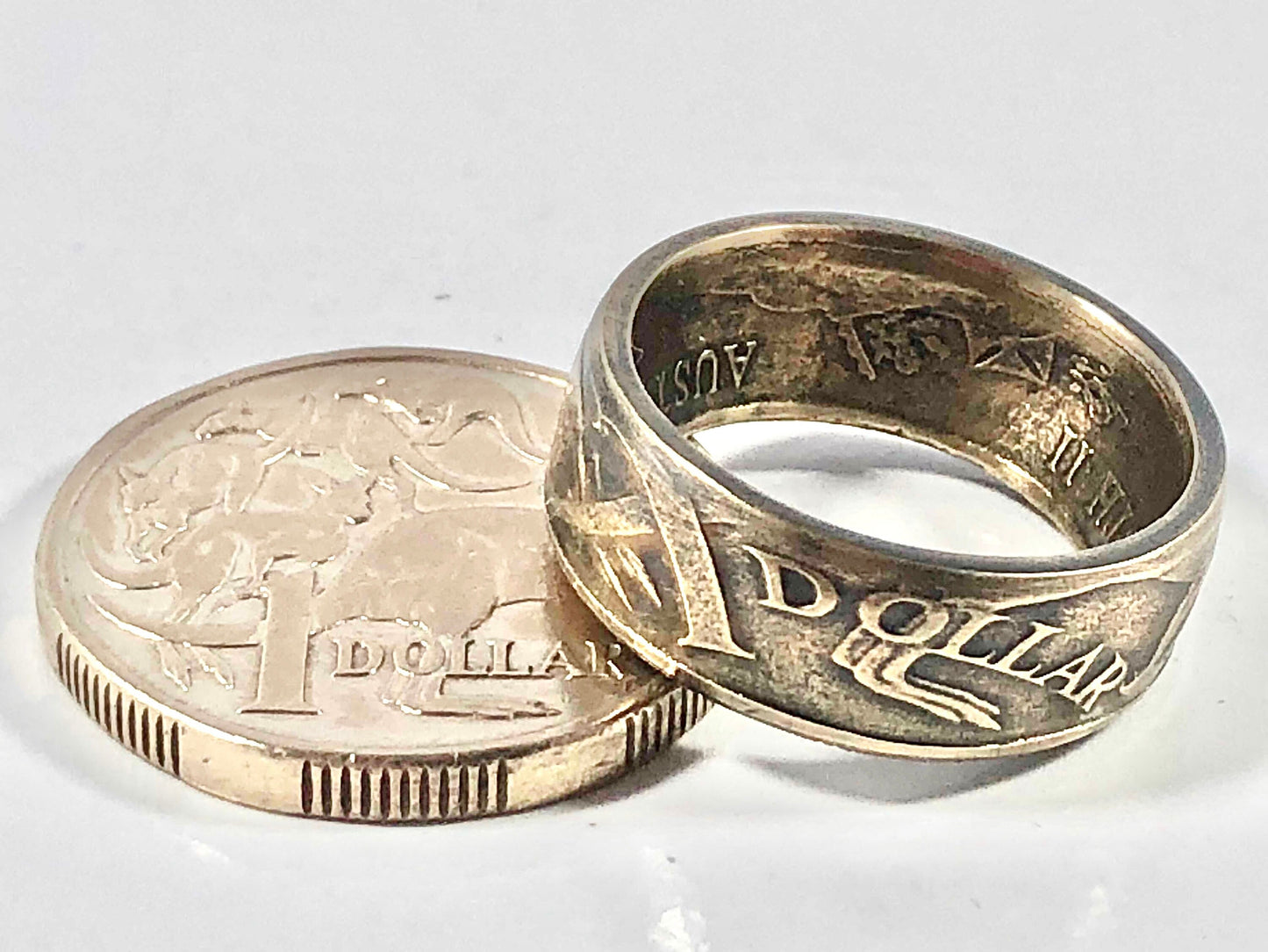 Australia Ring Dollar Australian Coin Ring Handmade Personal Jewelry Ring Gift For Friend Coin Ring Gift For Him Her World Coin Collector