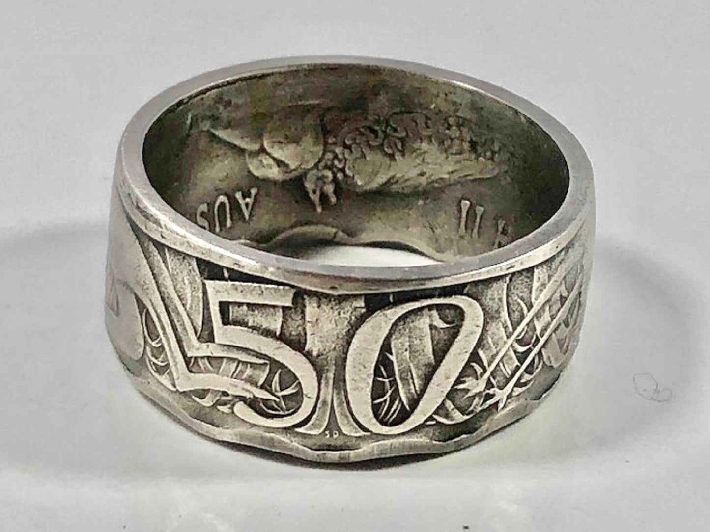 Australia Coin Ring 50 Cent Australian Ring Handmade Jewelry Gift Charm For Friend Coin Ring Gift For Him Her World Coins Collector