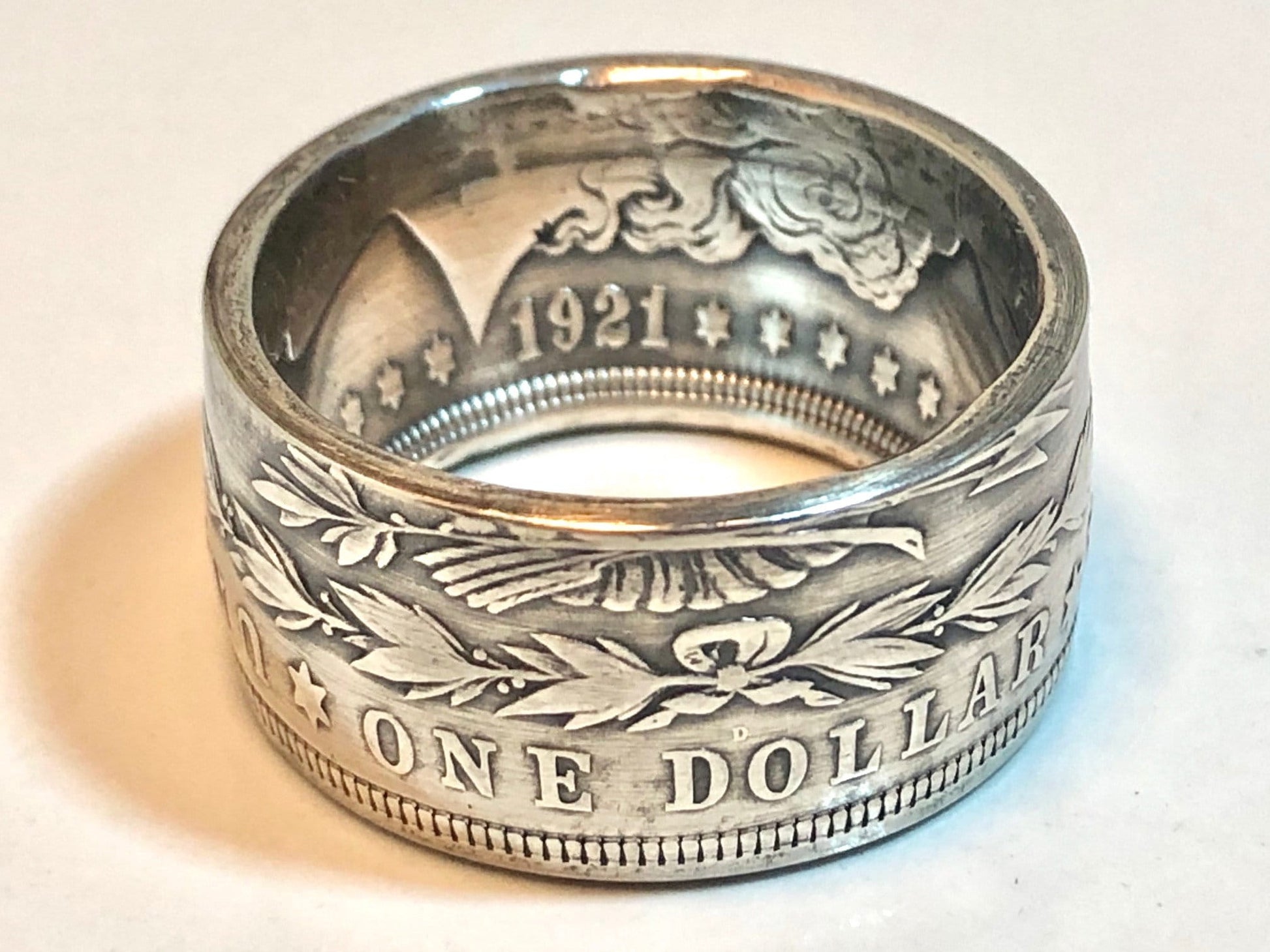 Morgan Dollar 1921 Ring Silver United States Coin Ring Personal Jewelry Ring Gift For Friend Coin Ring Gift For Him Her World Coin Collector