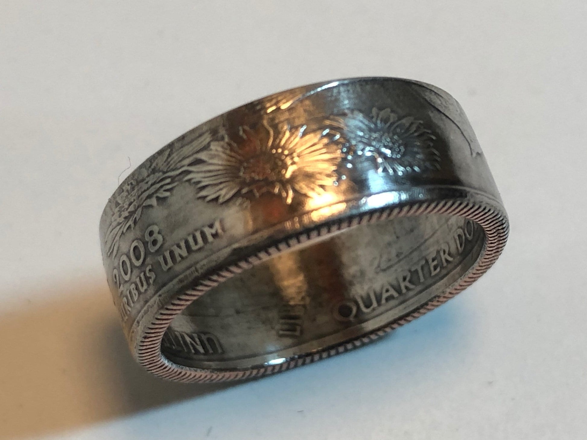 Oklahoma Ring State Quarter Coin Ring Hand Made