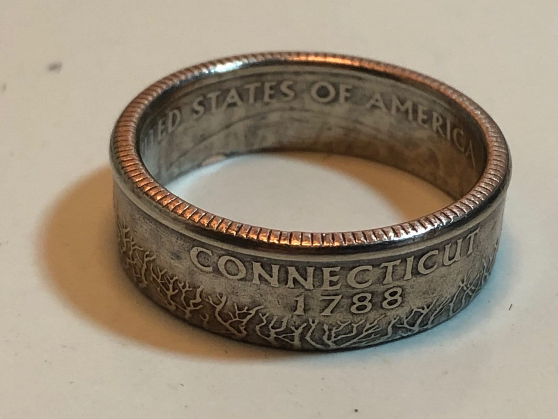 Connecticut Ring State Quarter Coin Ring