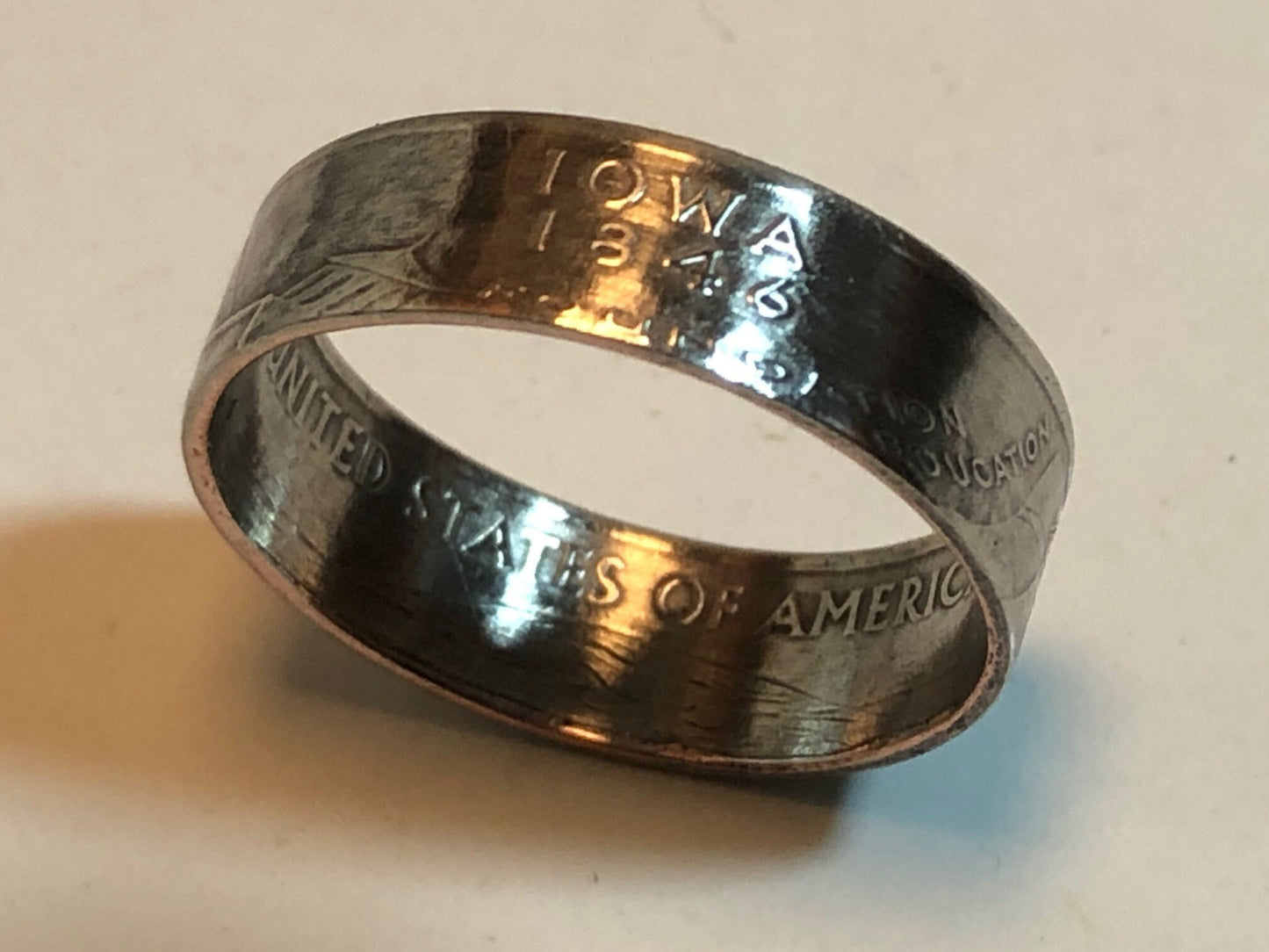 Iowa Ring State Quarter Coin Ring Hand Made