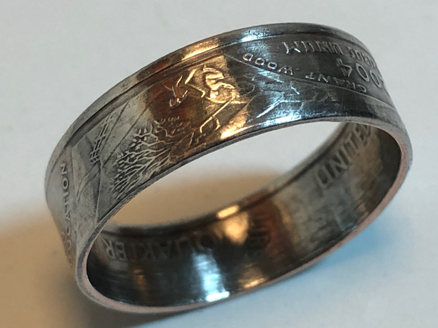 Iowa Ring State Quarter Coin Ring Hand Made