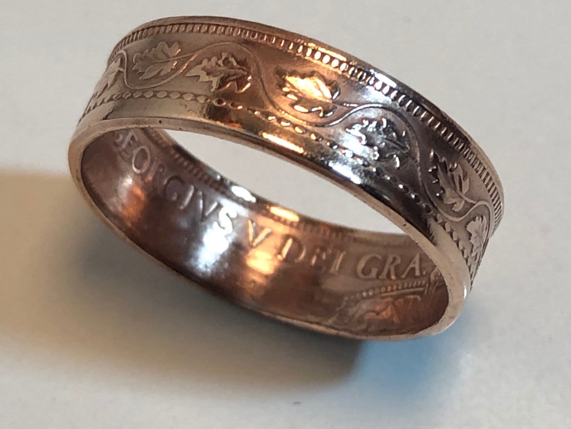 Canada Ring Large Penny Coin Ring Handmade Personal Jewelry Ring Gift For Friend Coin Ring Gift For Him Her World Coin Collector