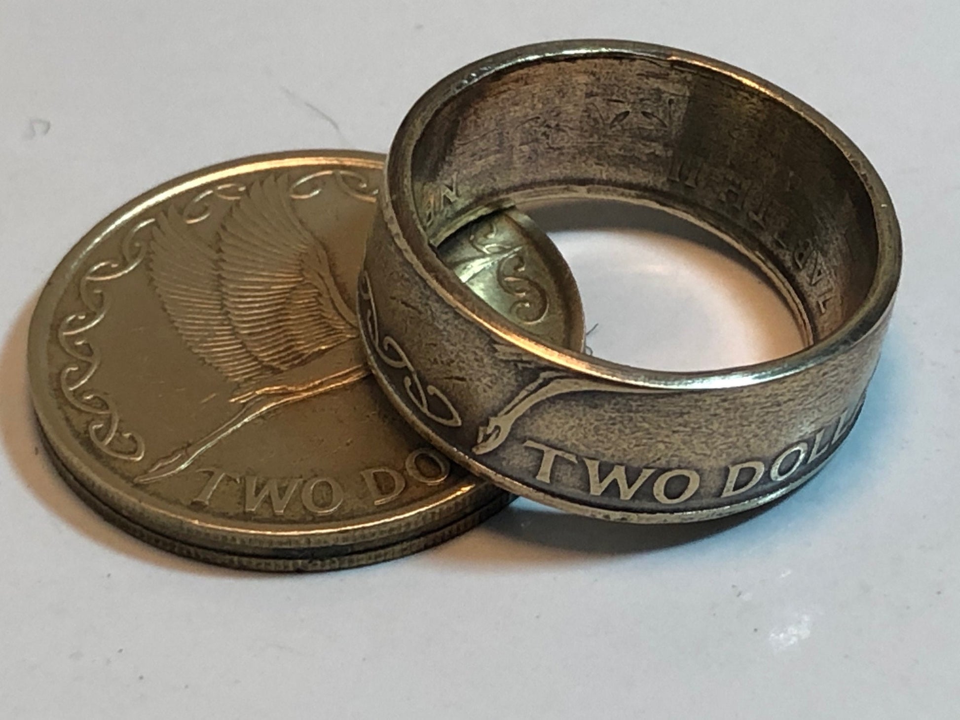 New Zealand Coin Ring New Zealand 2 Dollar Ring Handmade Jewelry Gift Charm For Friend Coin Ring Gift For Him Her World Coins Collector