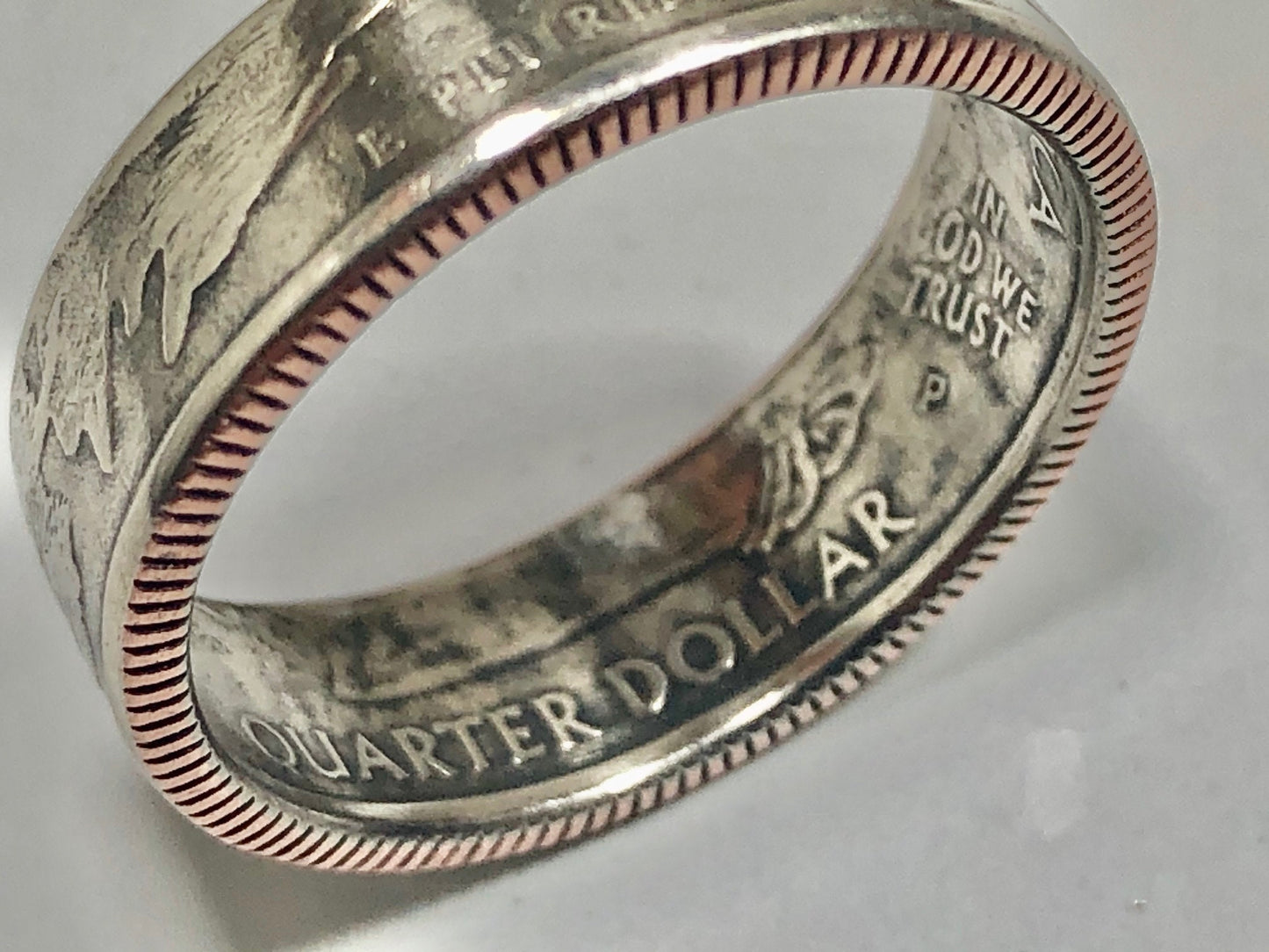 North Dakota Ring State Quarter Coin Ring Hand Made